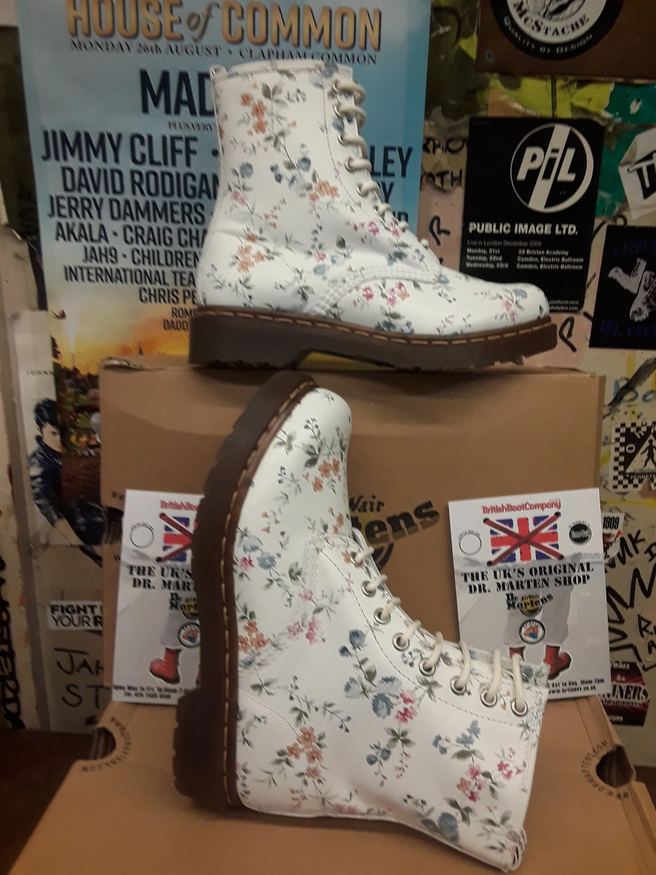 Dr Martens 1460 White wild flowers Various Sizes