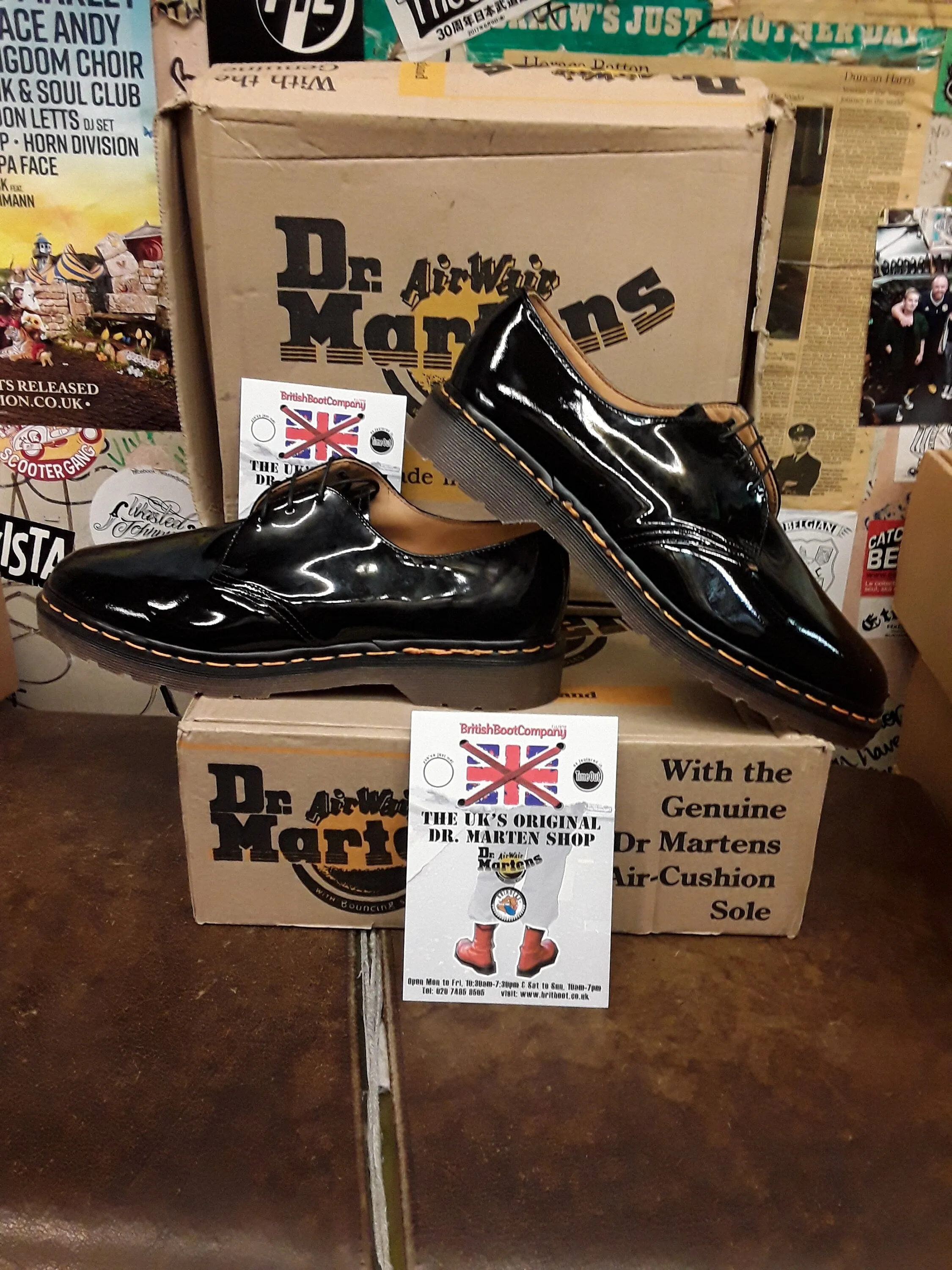 Dr Martens 1461 / Size UK10 / Made in England Black Patent