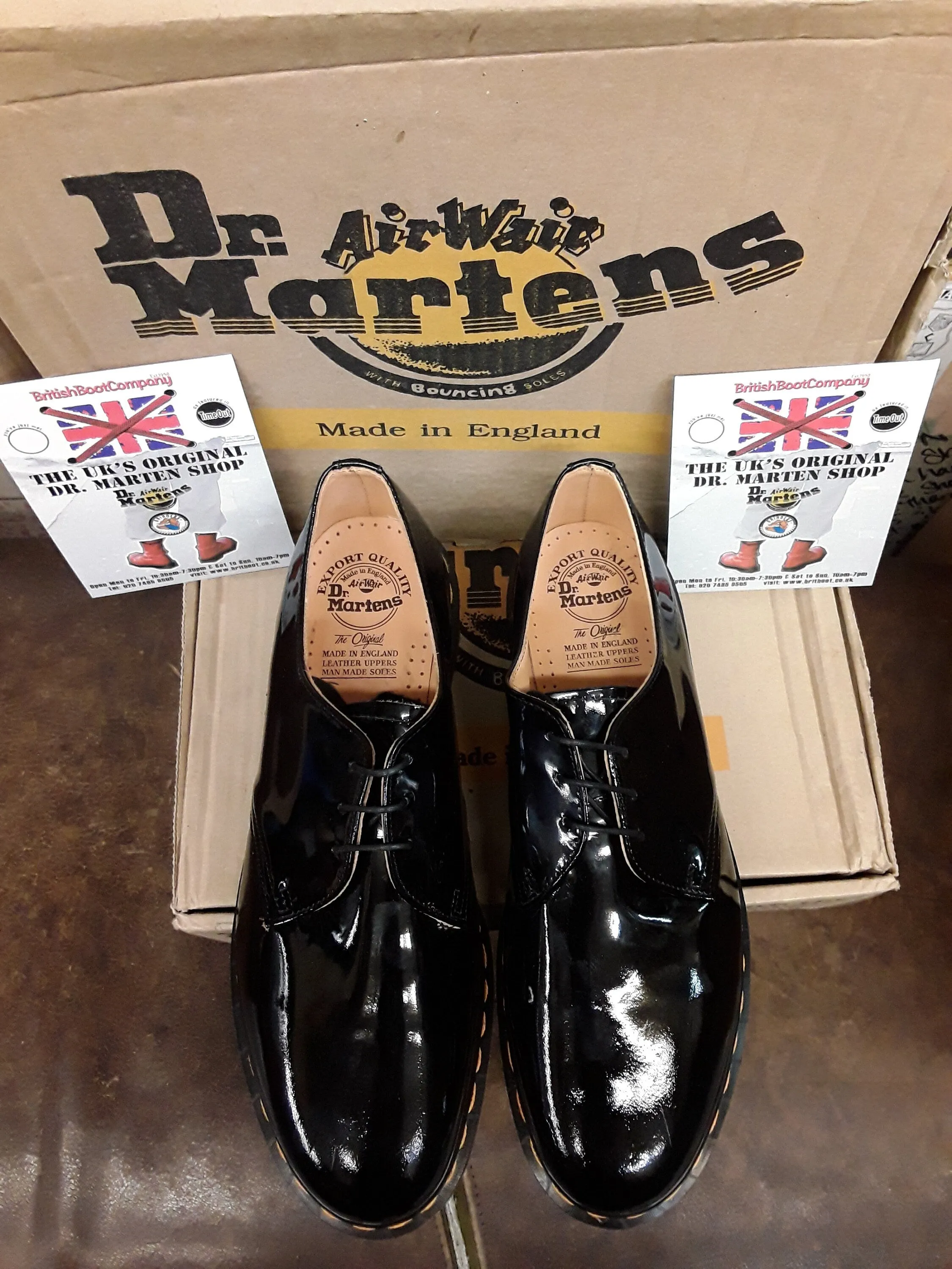 Dr Martens 1461 / Size UK10 / Made in England Black Patent