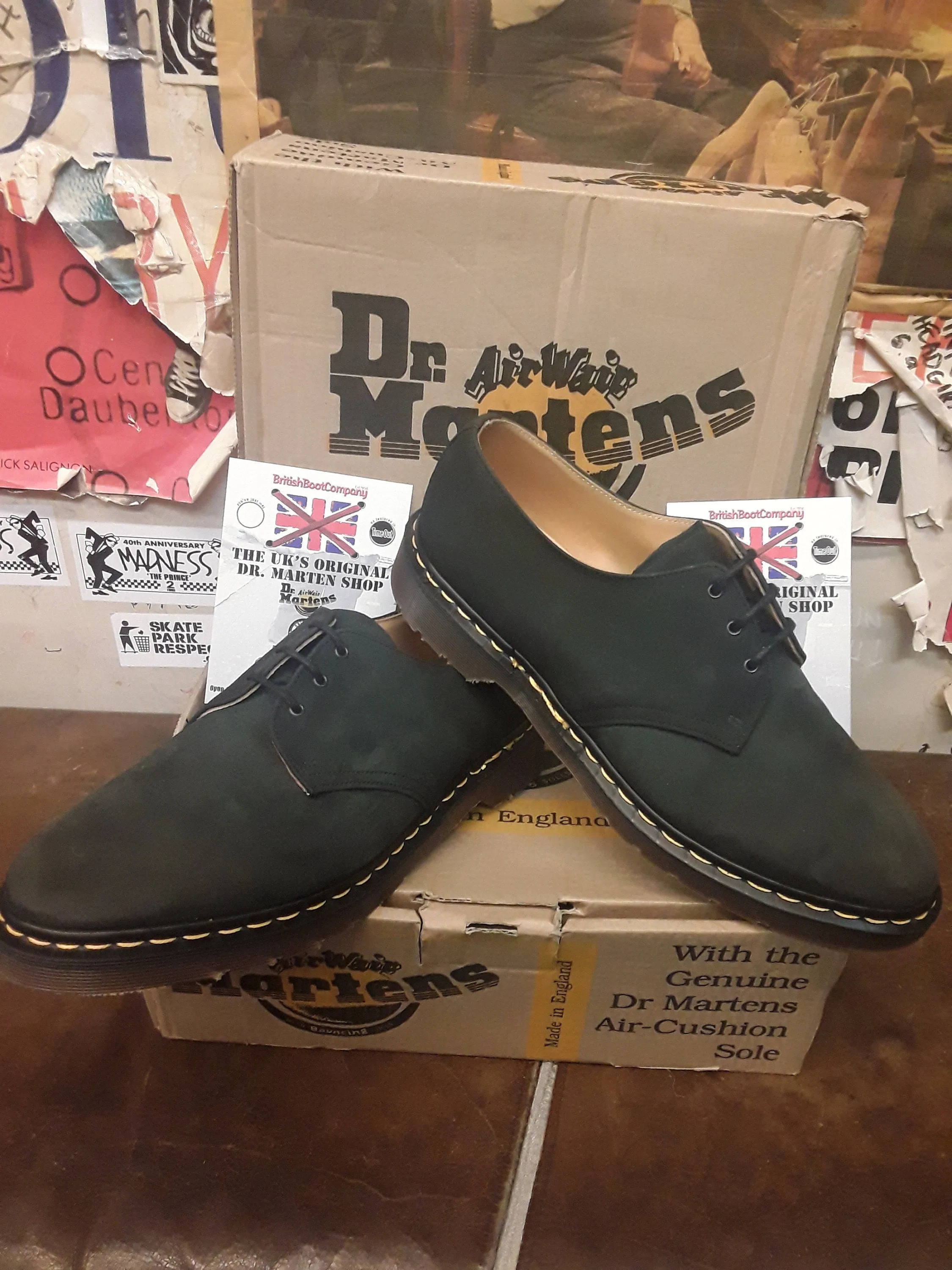 Dr Martens 1461 Made in England Black Grand Canyon Size 11