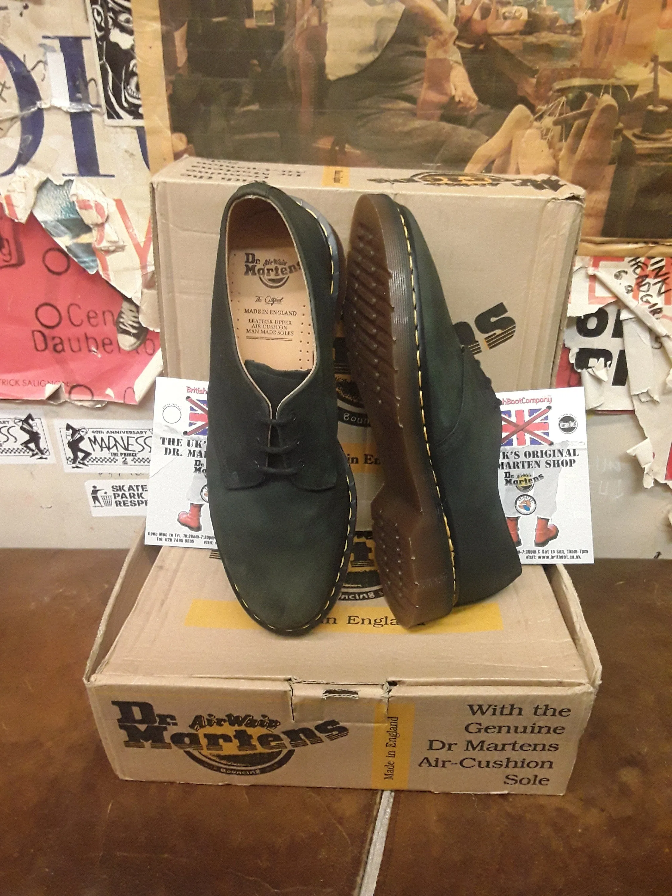 Dr Martens 1461 Made in England Black Grand Canyon Size 11