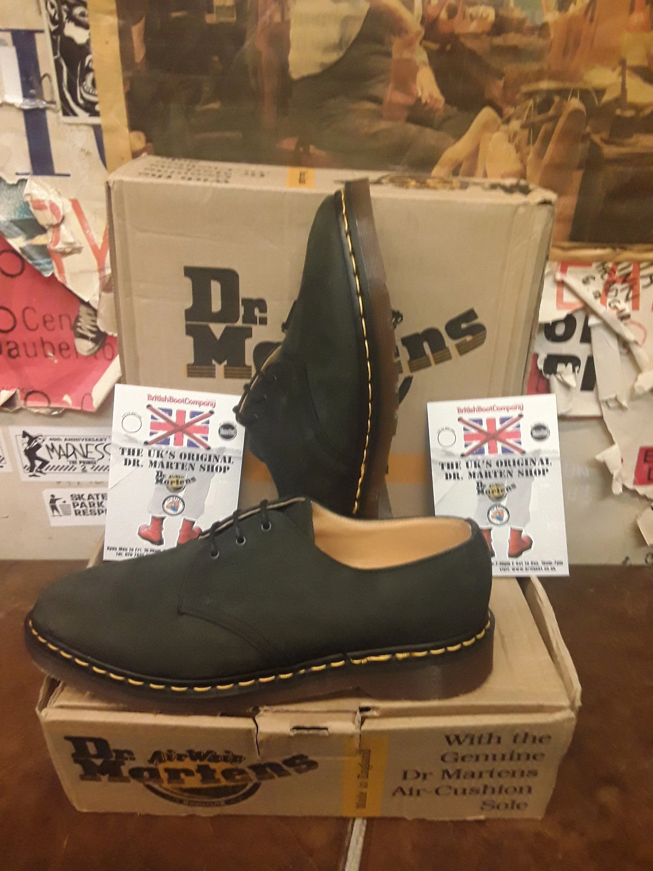 Dr Martens 1461 Made in England Black Grand Canyon Size 11