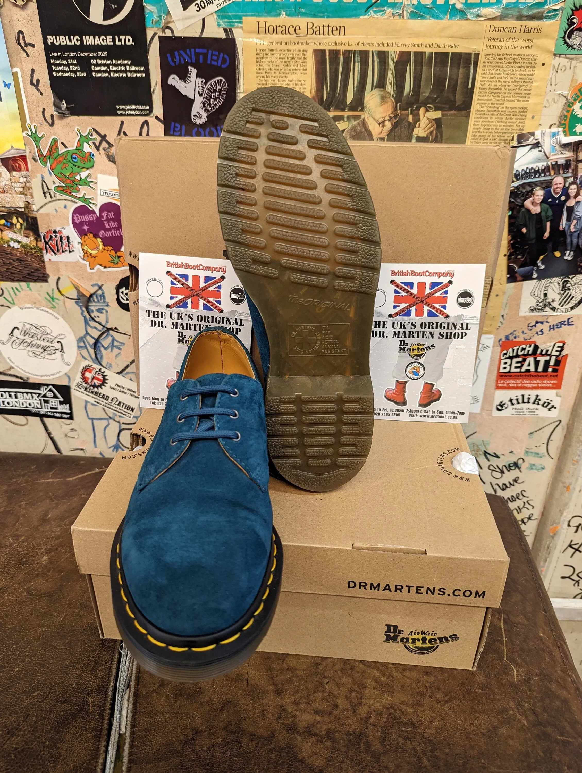 Dr Martens 1461 Teal Suede Size 7