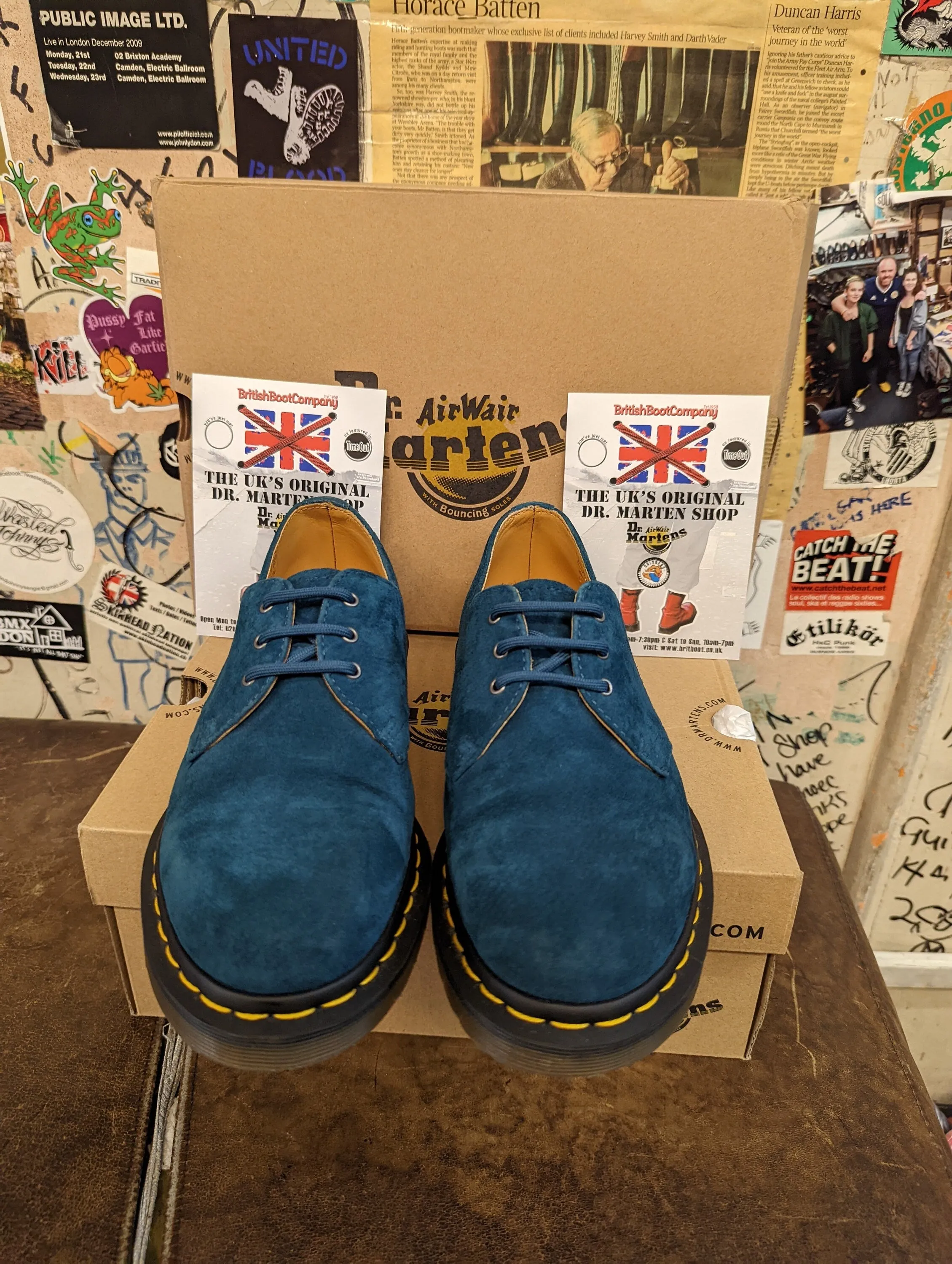 Dr Martens 1461 Teal Suede Size 7