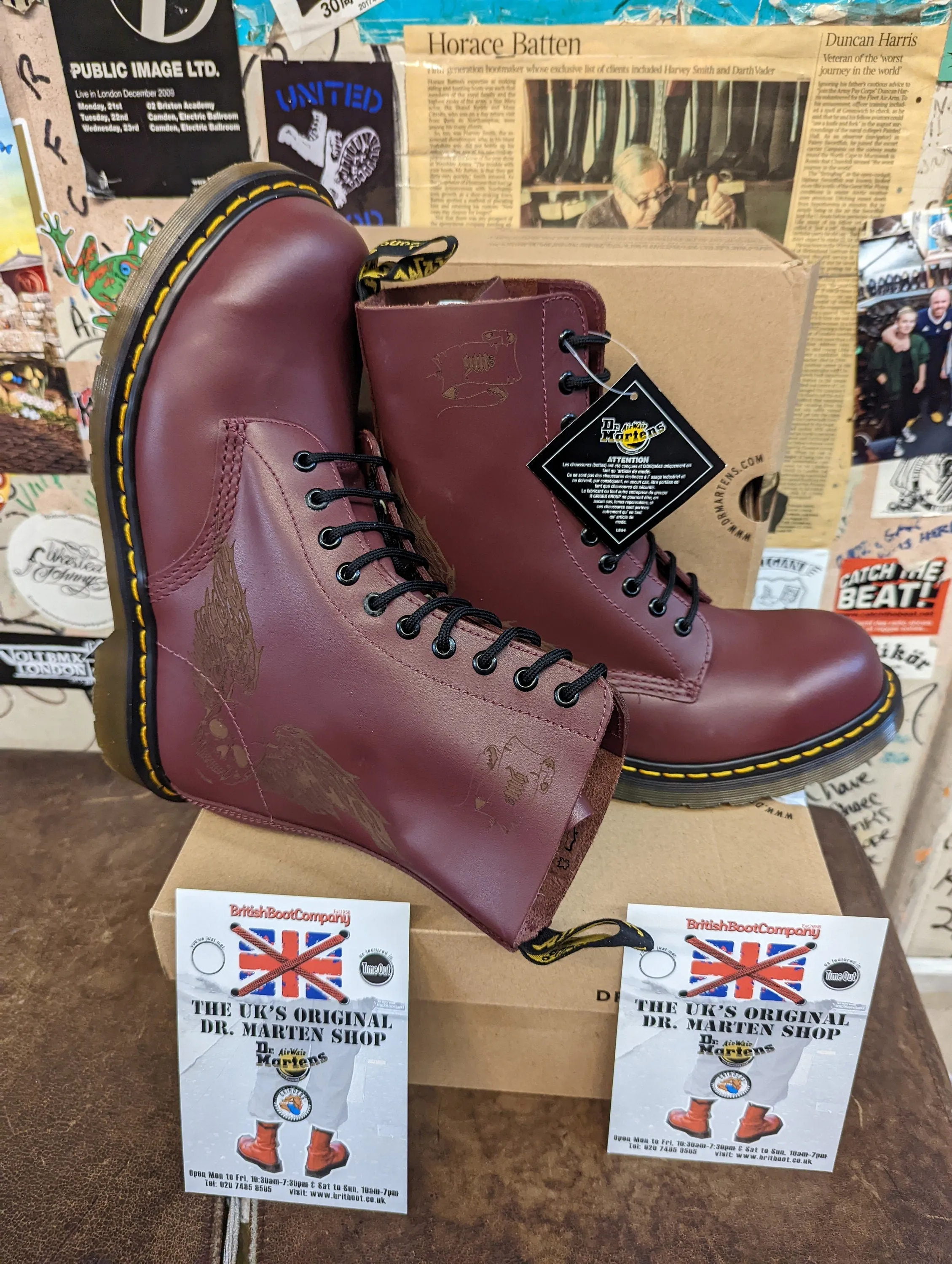 Dr Martens 1c96 Cherry Steel Various Sizes