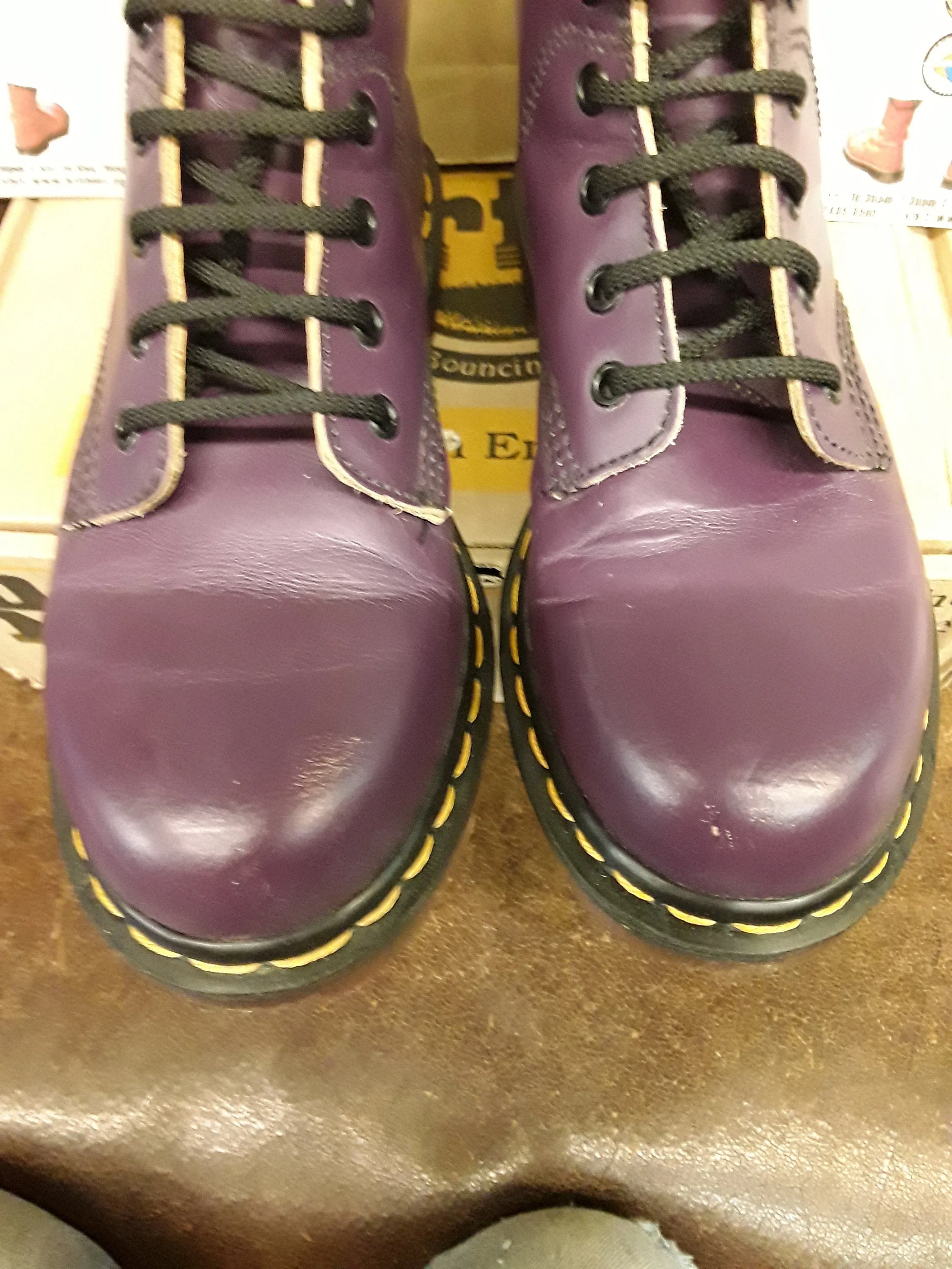 Dr Martens 8175 Made in England Purple 6 Hole Size 5