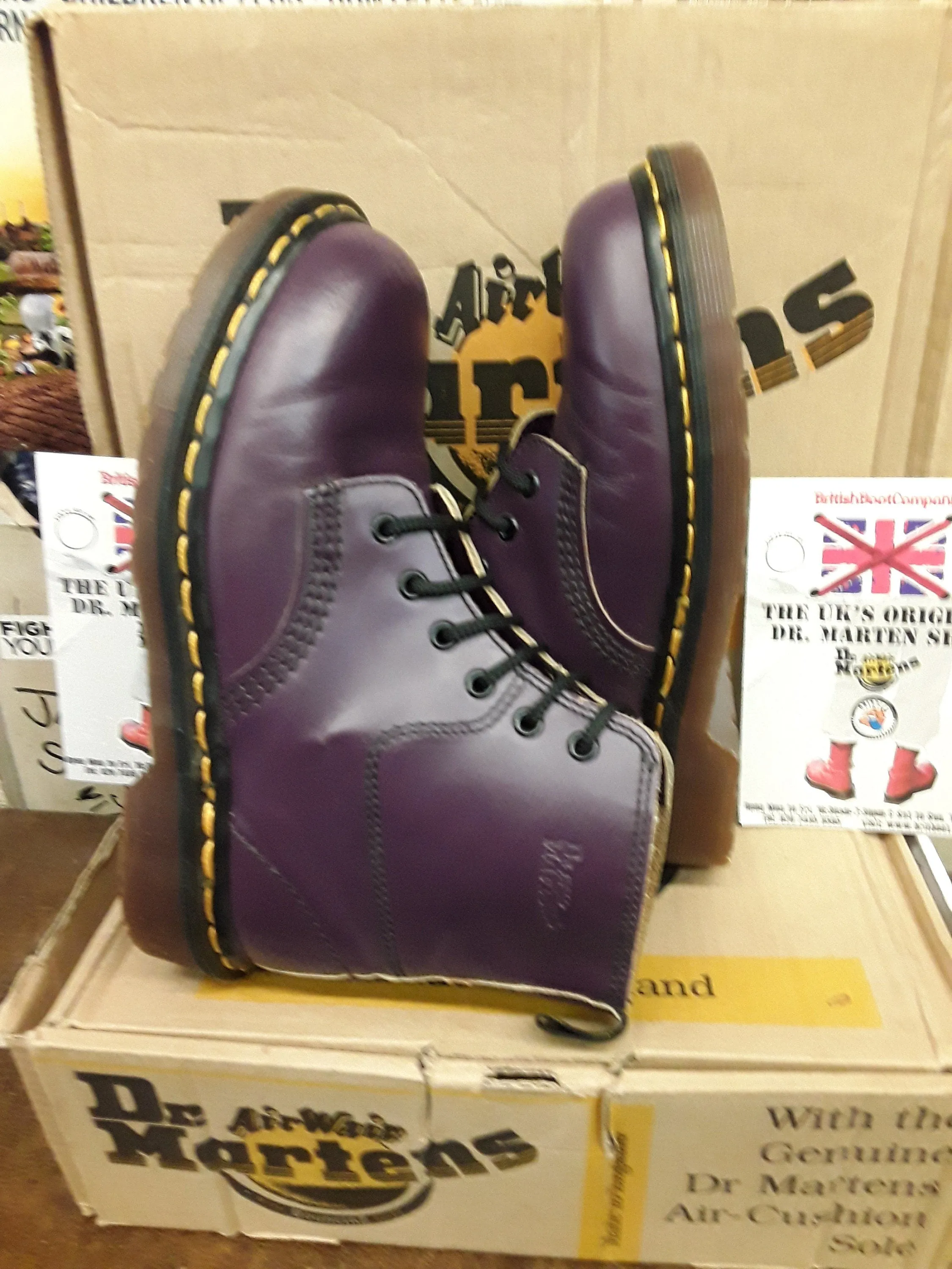 Dr Martens 8175 Made in England Purple 6 Hole Size 5