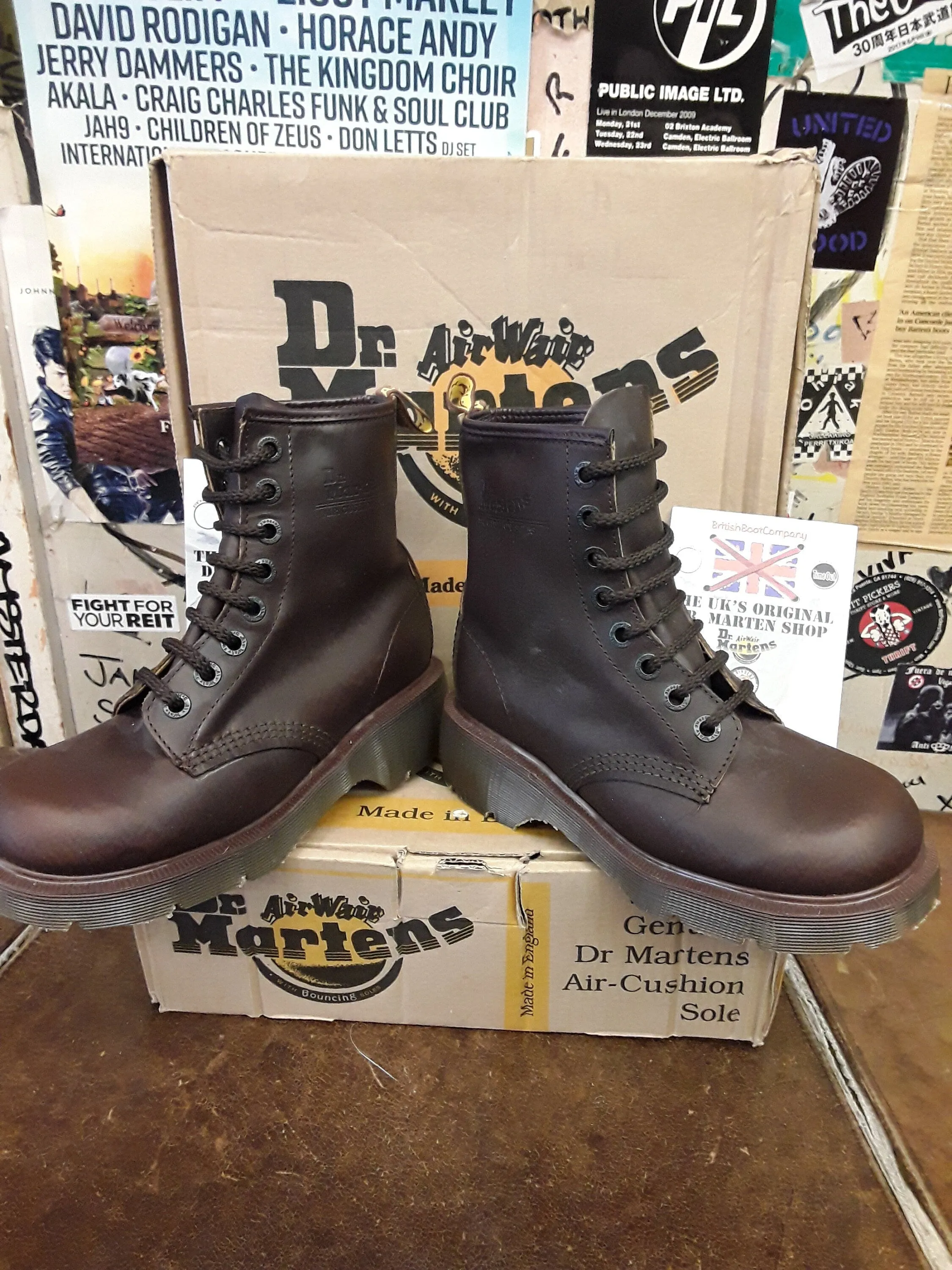 Dr Martens 8304  Gaucho waxy 8 Hole,Club Sole Vintage, Made in England. Various Sizes available.