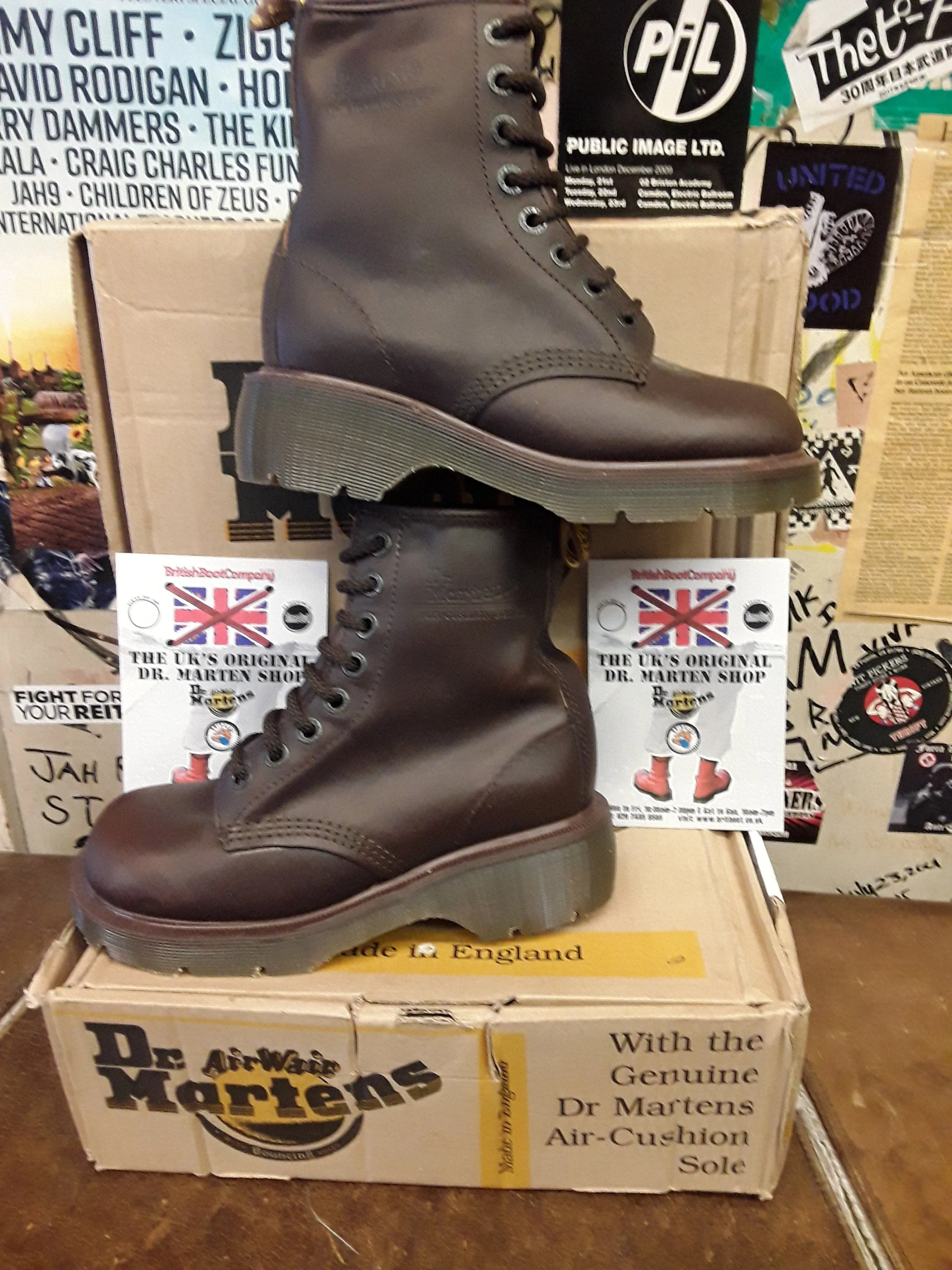 Dr Martens 8304  Gaucho waxy 8 Hole,Club Sole Vintage, Made in England. Various Sizes available.