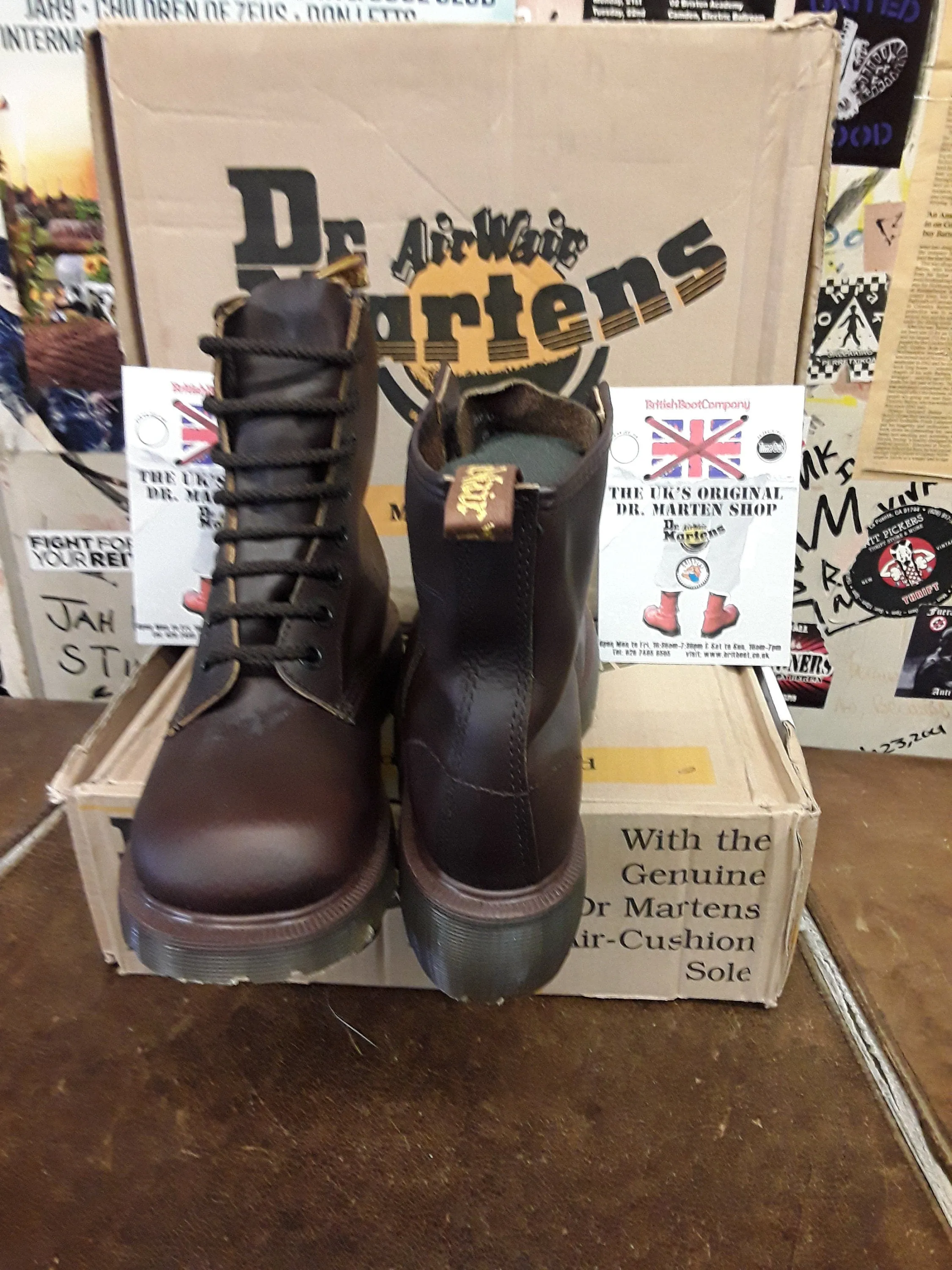 Dr Martens 8304  Gaucho waxy 8 Hole,Club Sole Vintage, Made in England. Various Sizes available.