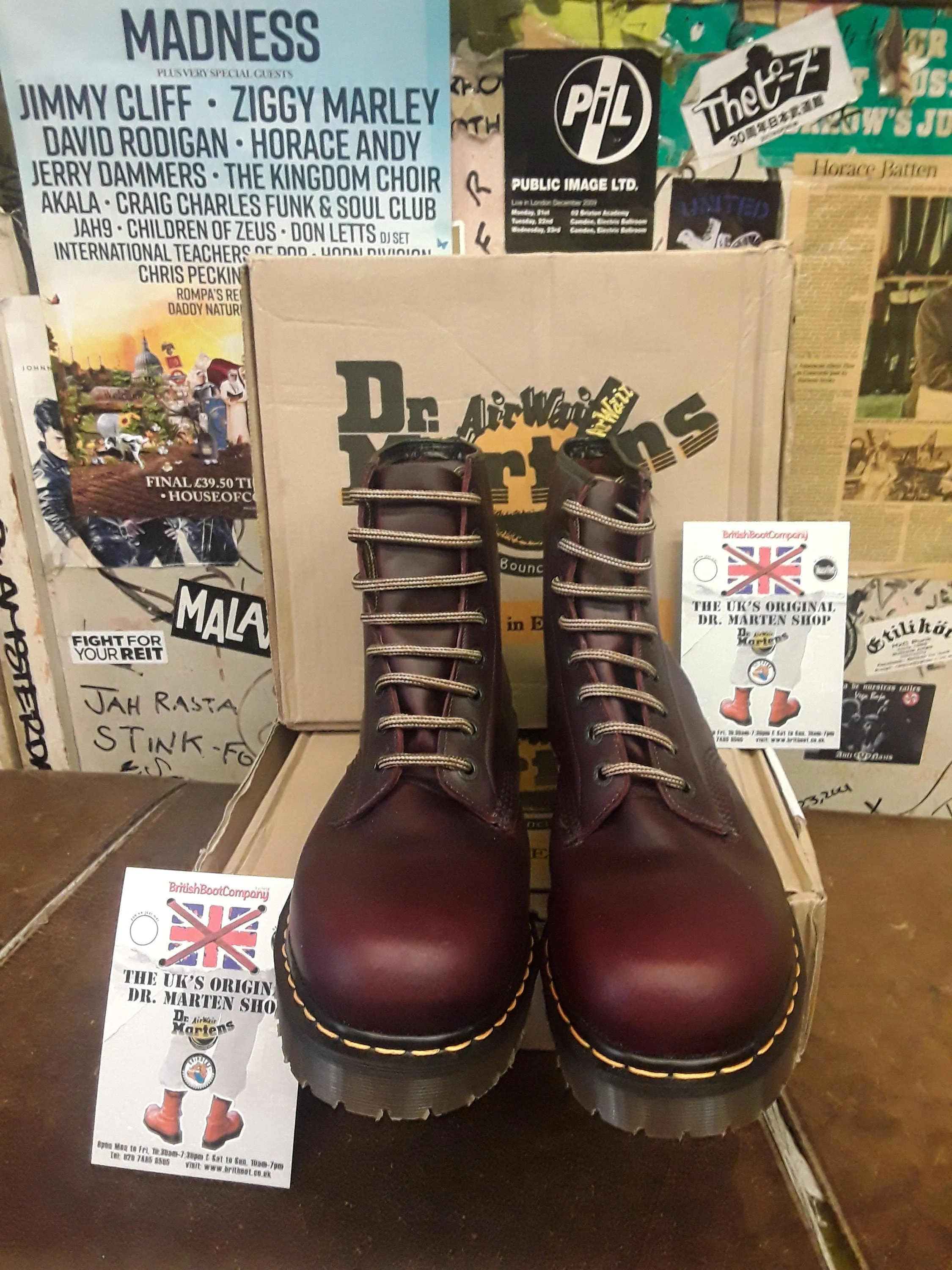 Dr Martens 8338 BURGUNDY Waxy Bex Sole Size 12