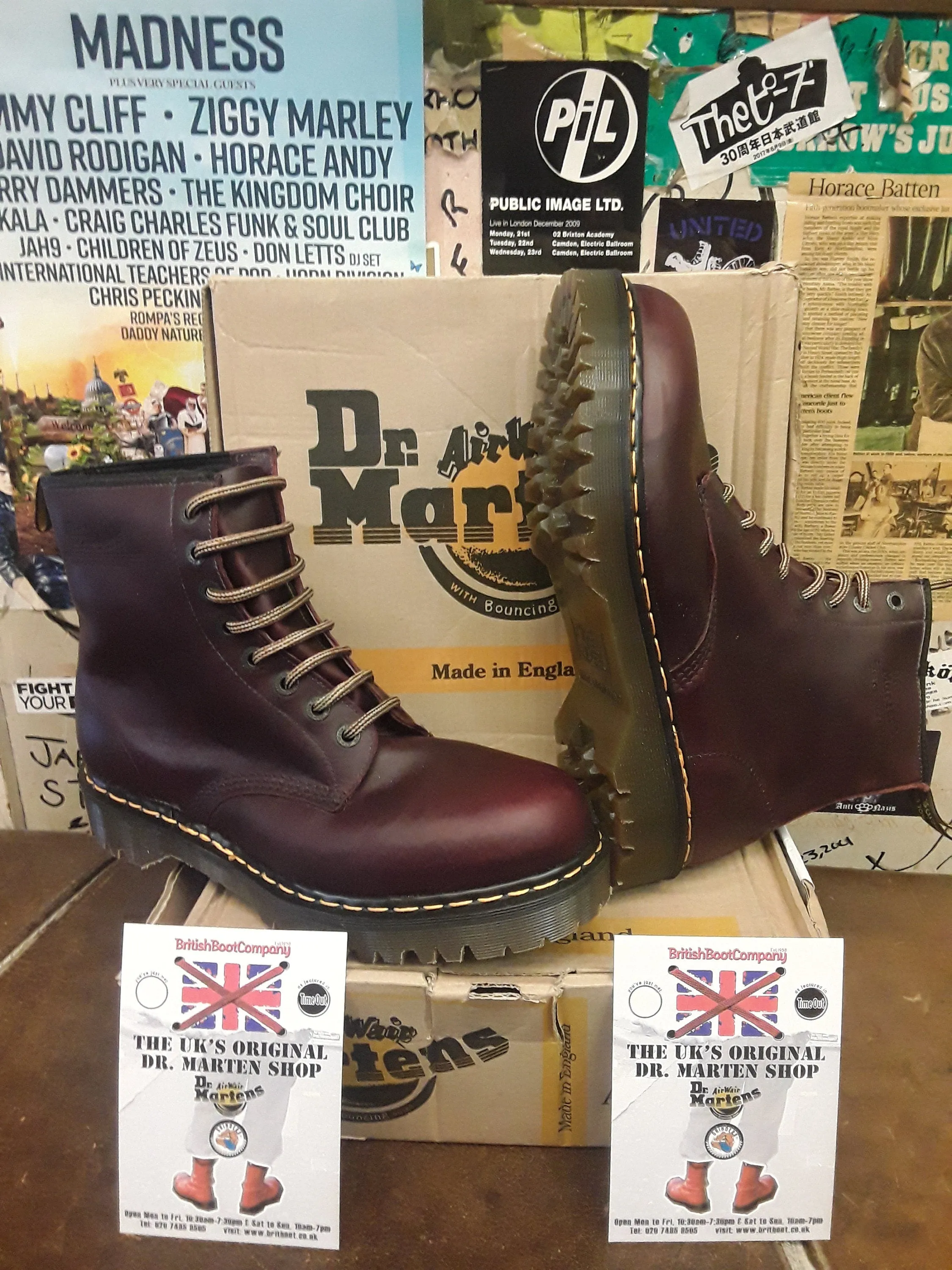 Dr Martens 8338 BURGUNDY Waxy Bex Sole Size 12