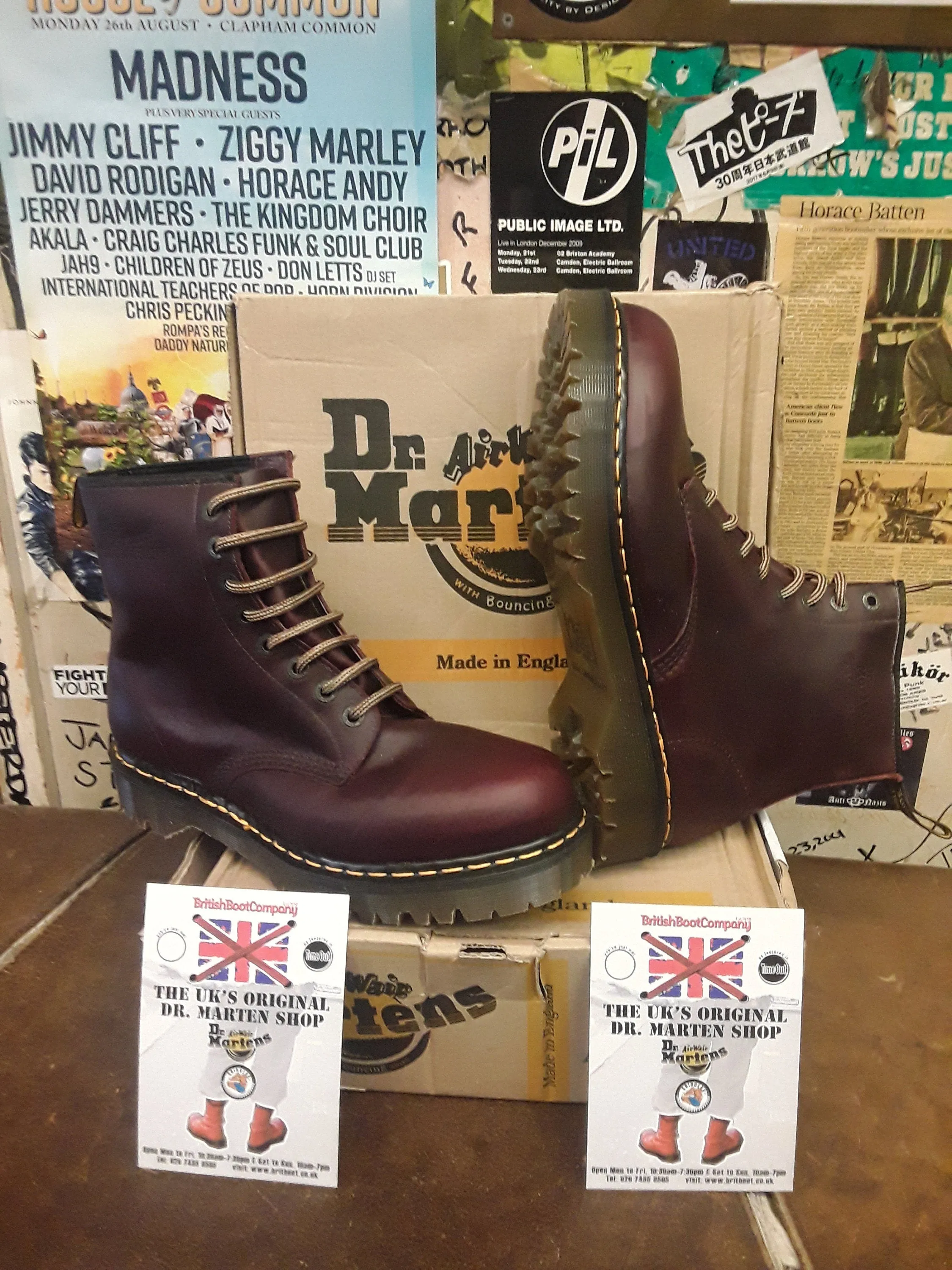 Dr Martens 8338 BURGUNDY Waxy Bex Sole Size 12