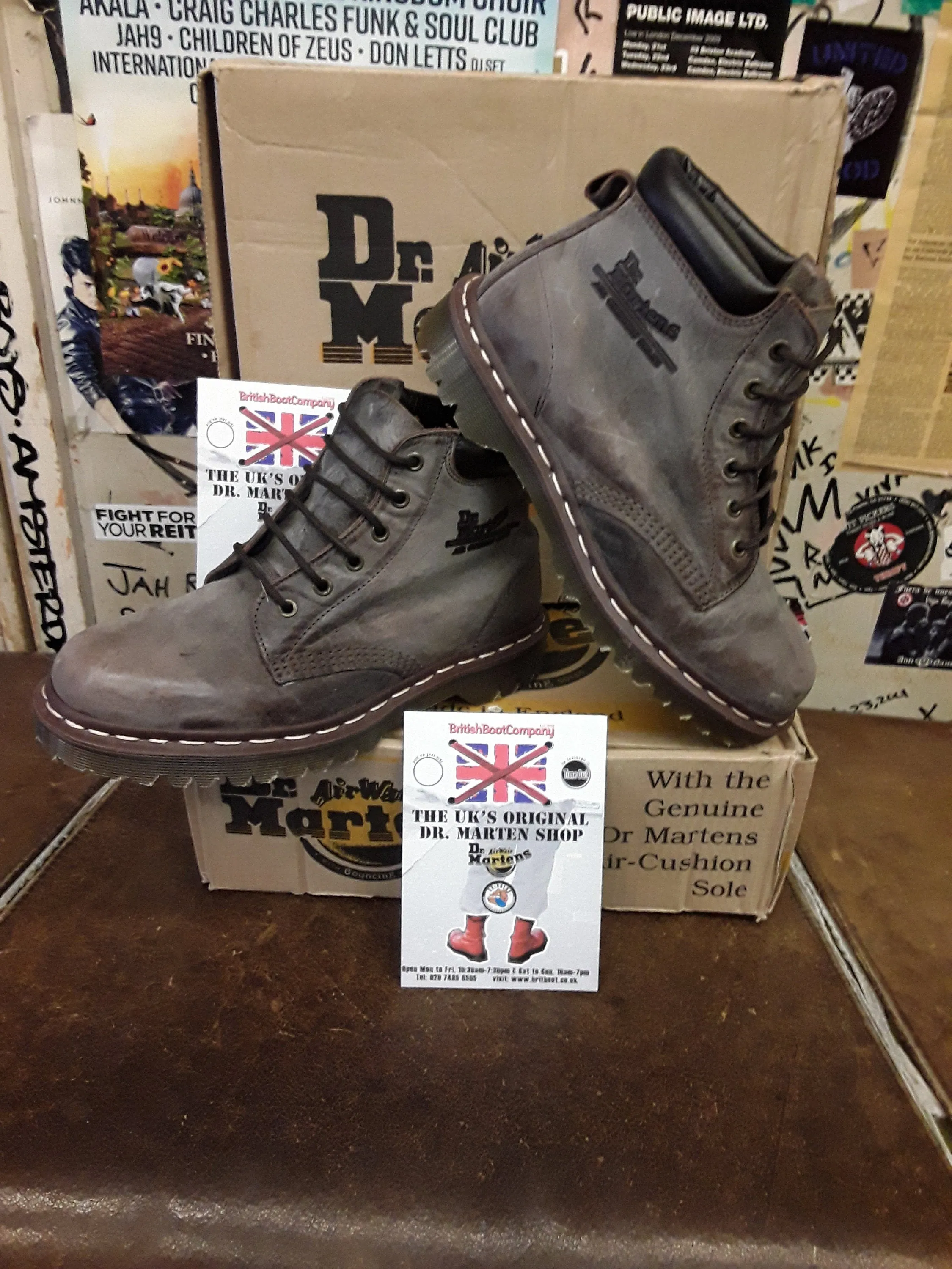 Dr Martens 939 Brown Clown Made in England Padded Collar Various Sizes