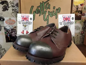 Dr Martens Getta Grip,Brown Waxy steel toe shoe size 6 Made in England