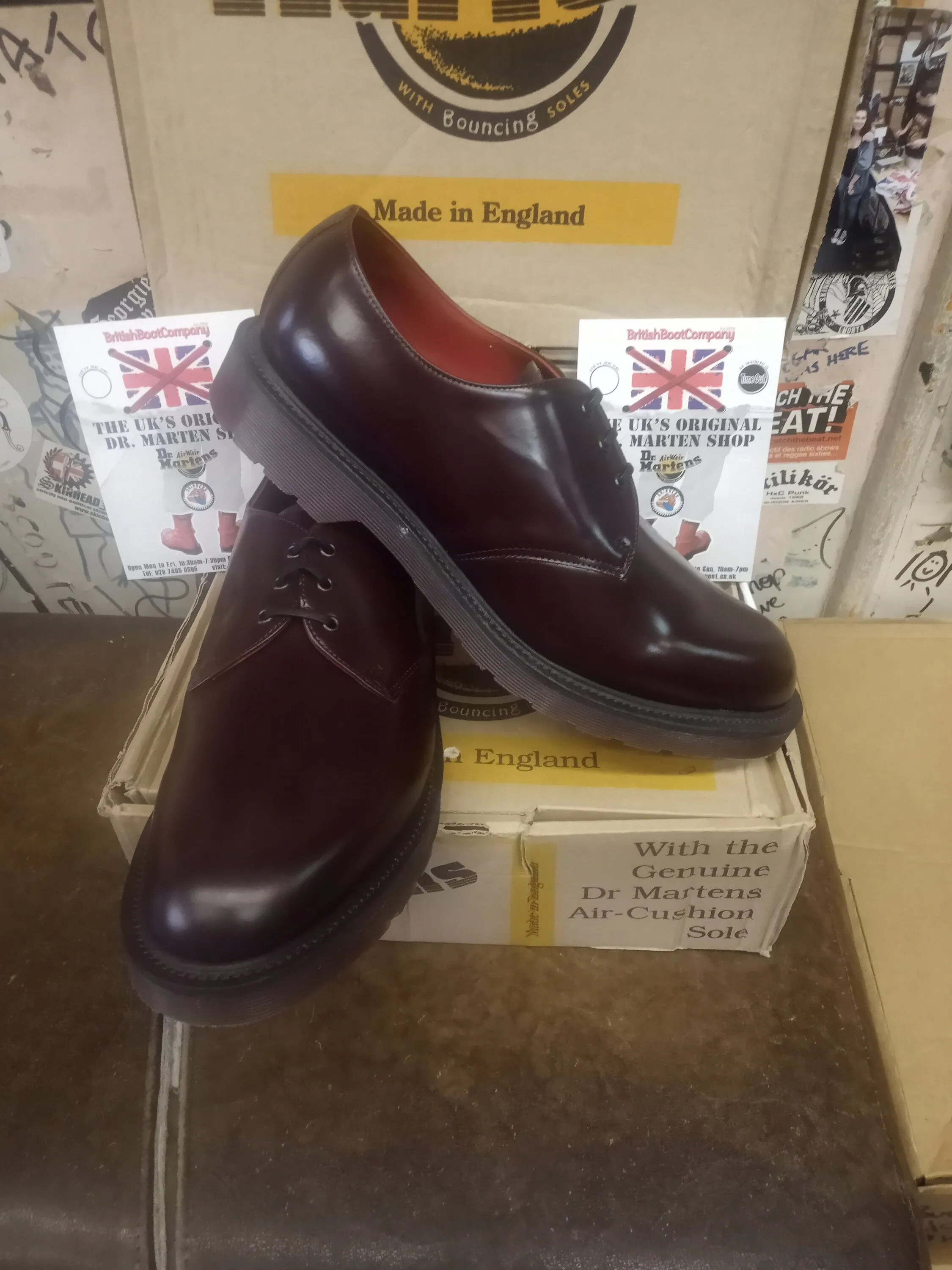 Dr Martens Made in England 1461 Burgundy Euro Call Size 10