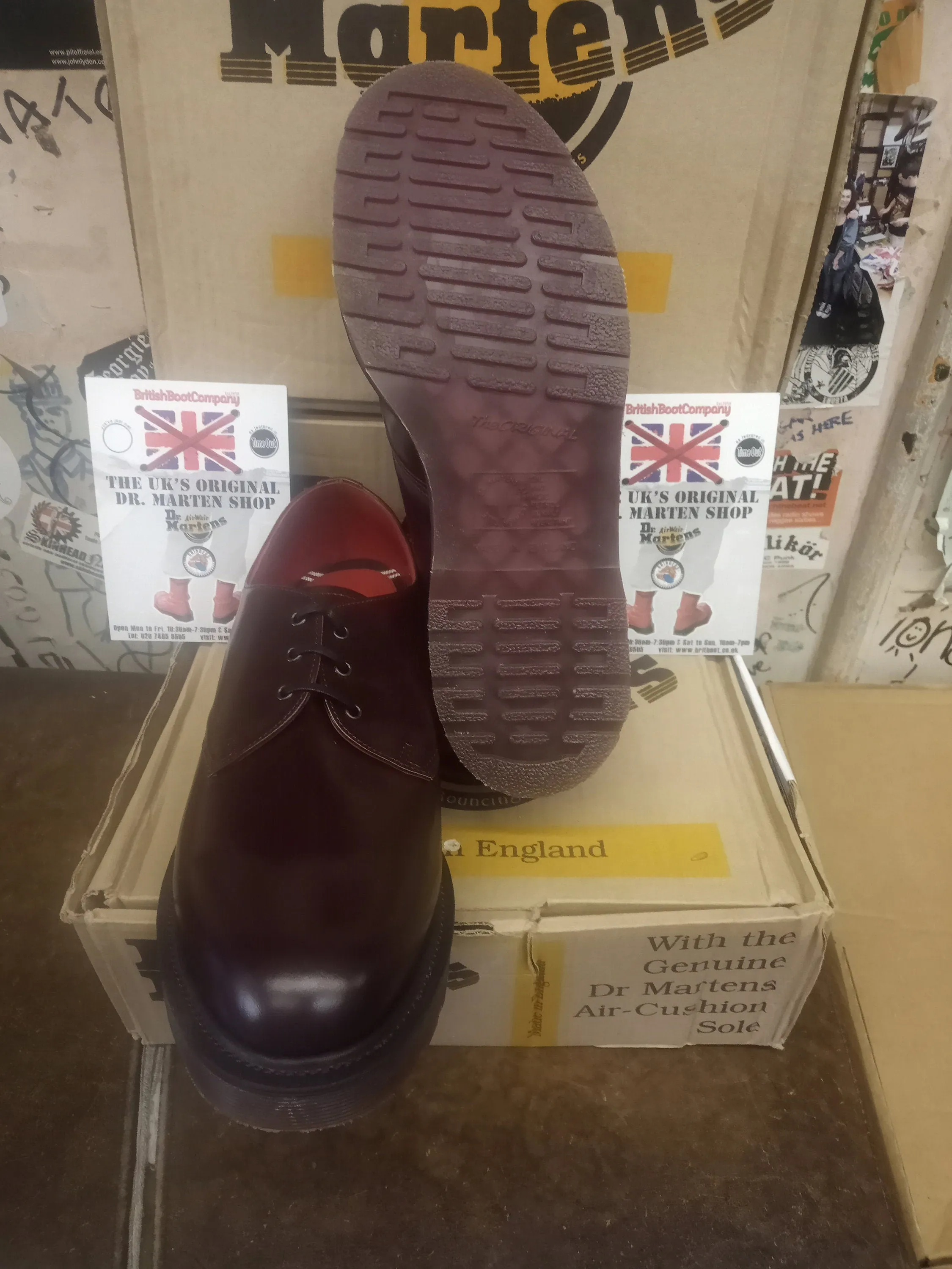 Dr Martens Made in England 1461 Burgundy Euro Call Size 10