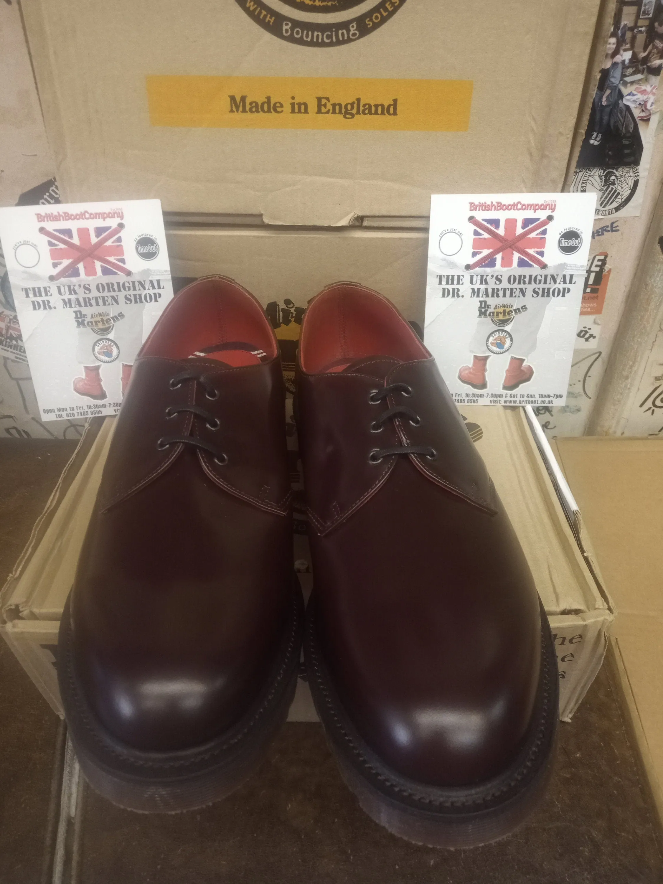 Dr Martens Made in England 1461 Burgundy Euro Call Size 10