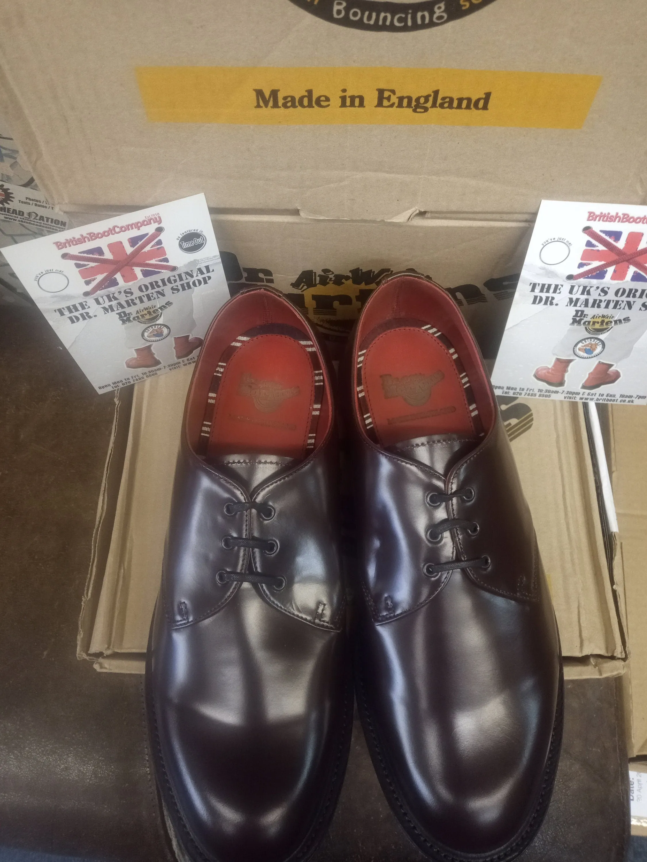 Dr Martens Made in England 1461 Burgundy Euro Call Size 10