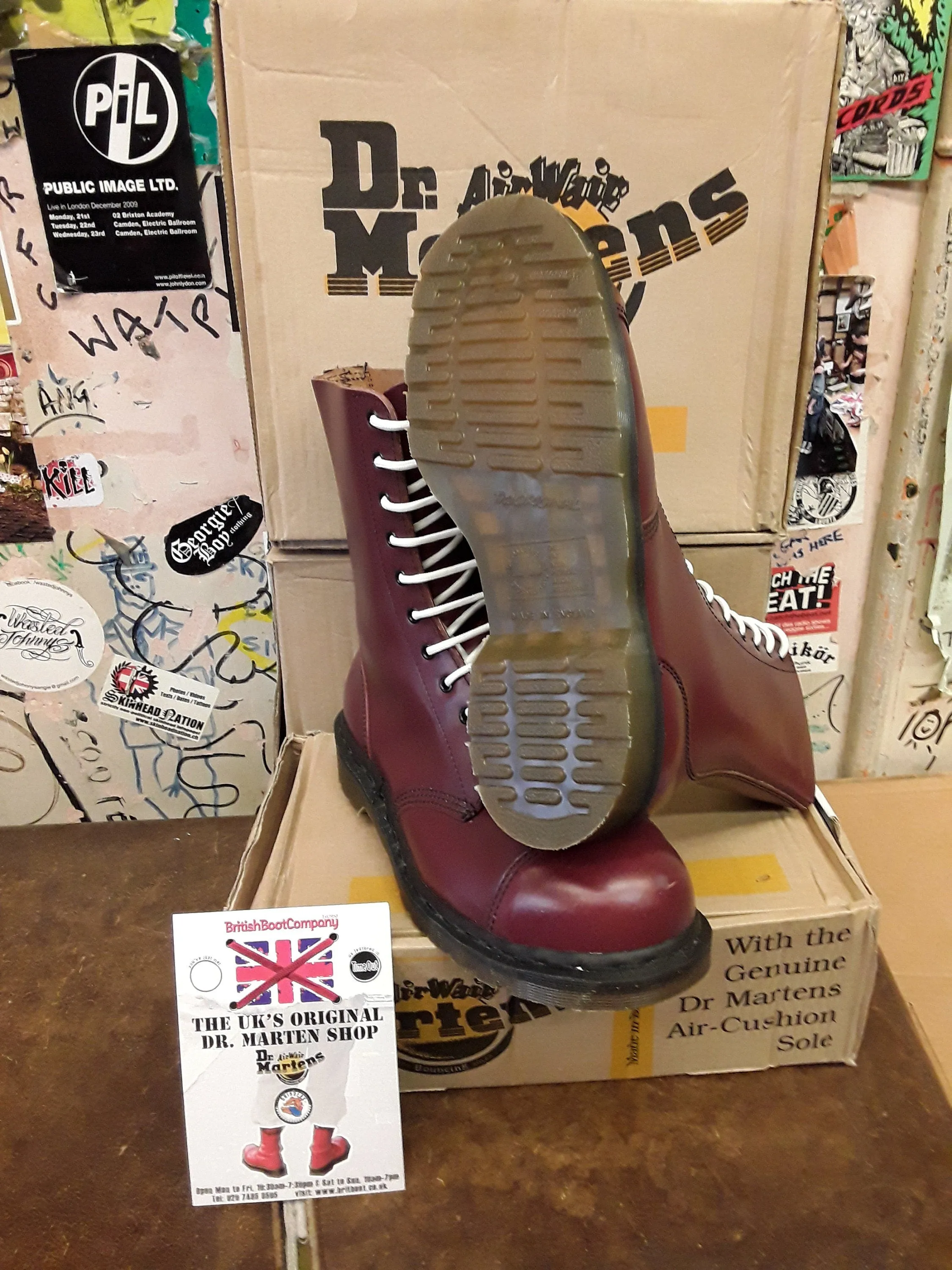 Dr Martens Made in England 1919C Steel Cherry Various Sizes