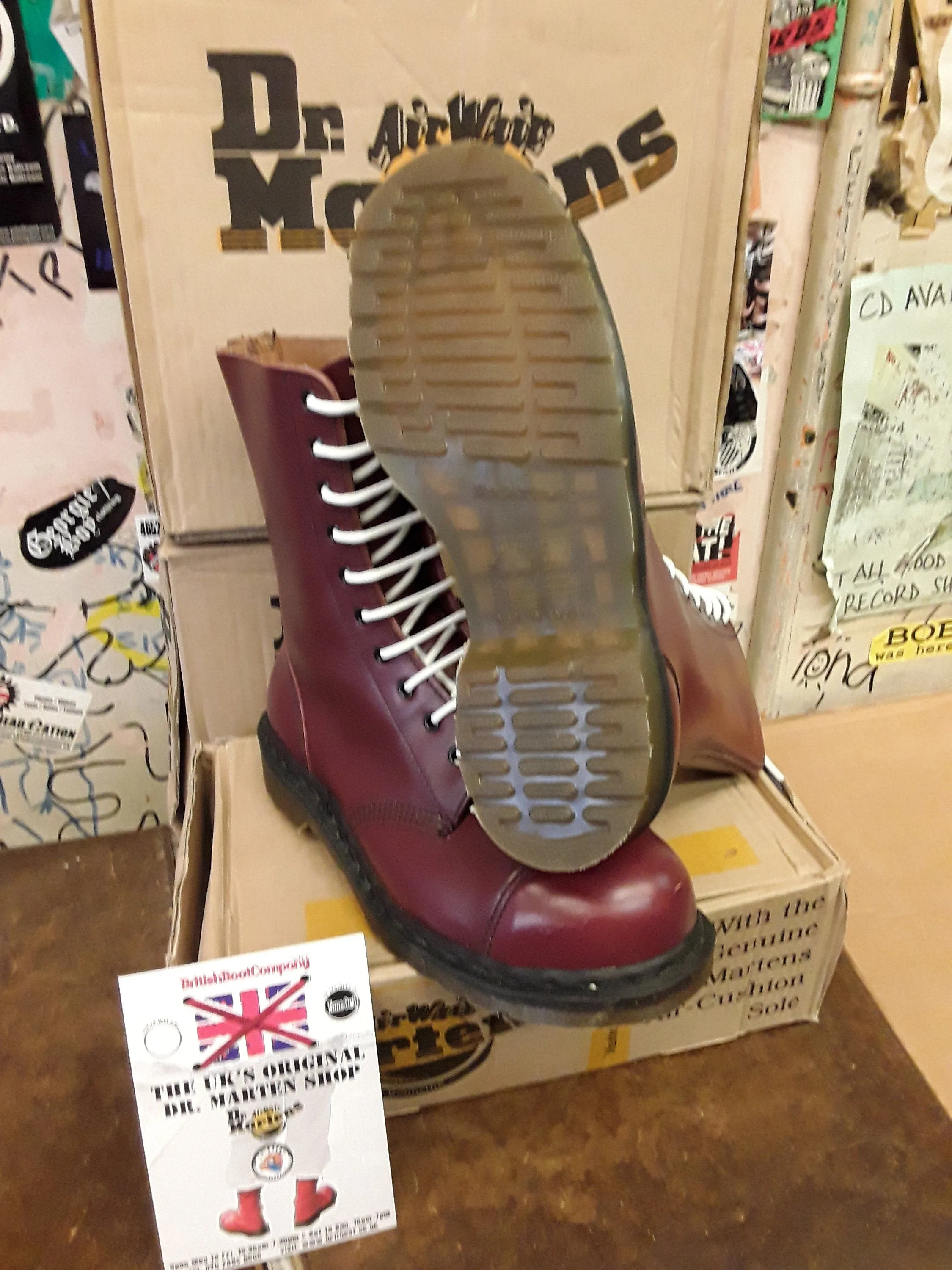 Dr Martens Made in England 1919C Steel Cherry Various Sizes