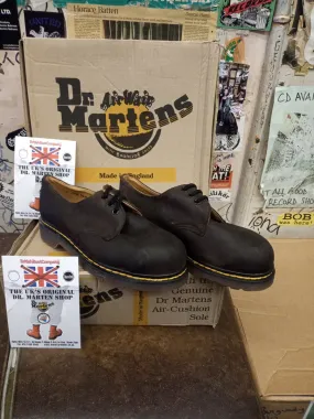 Dr Martens Made in England 1925z Chocolate Waxy Steel Size 7