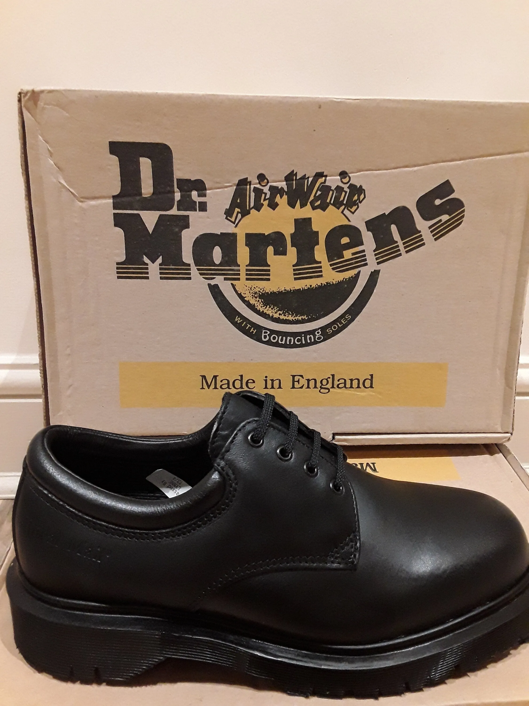 Dr Martens Made in England Black 4 hole shoe Various Sizes