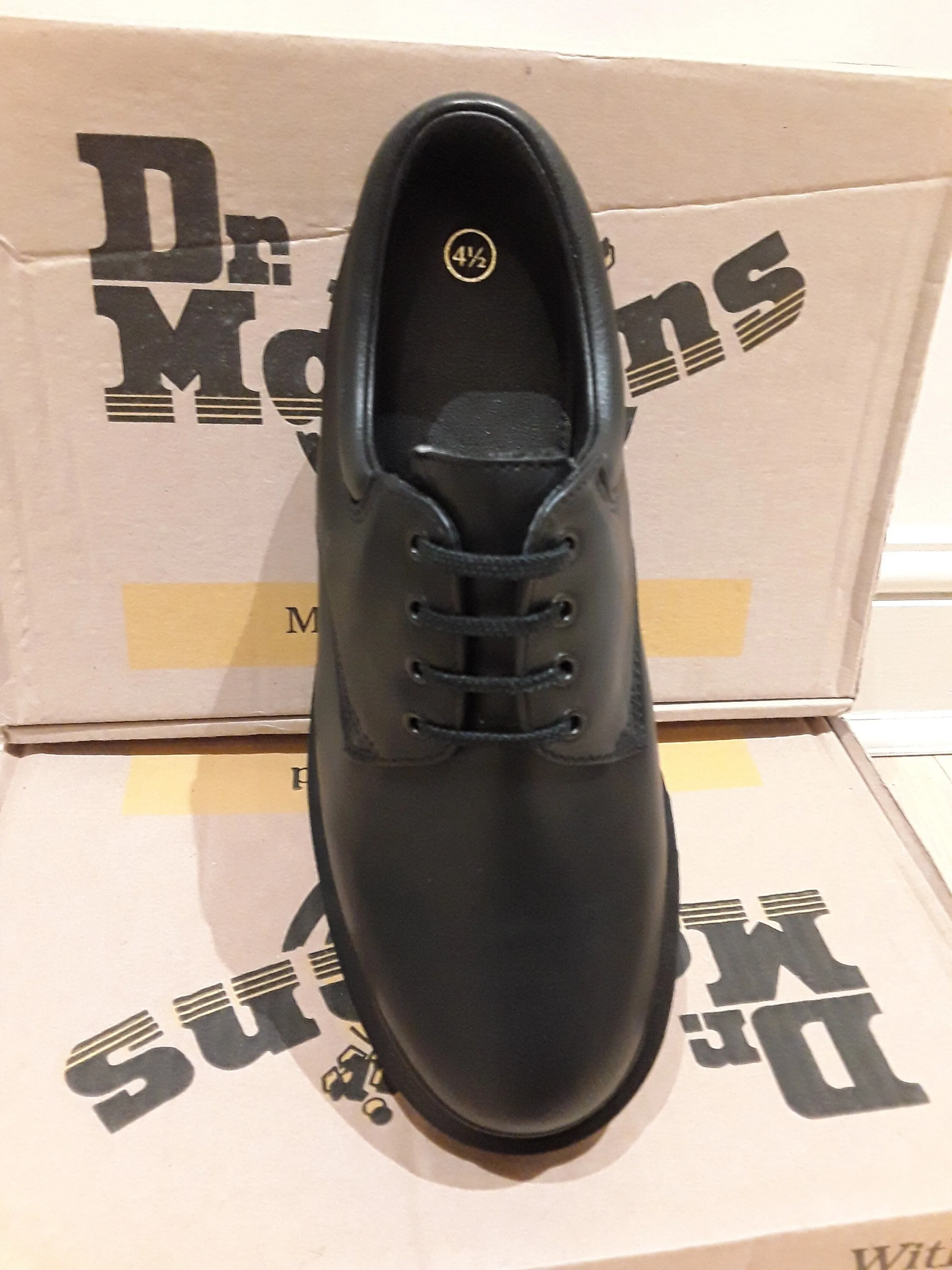 Dr Martens Made in England Black 4 hole shoe Various Sizes