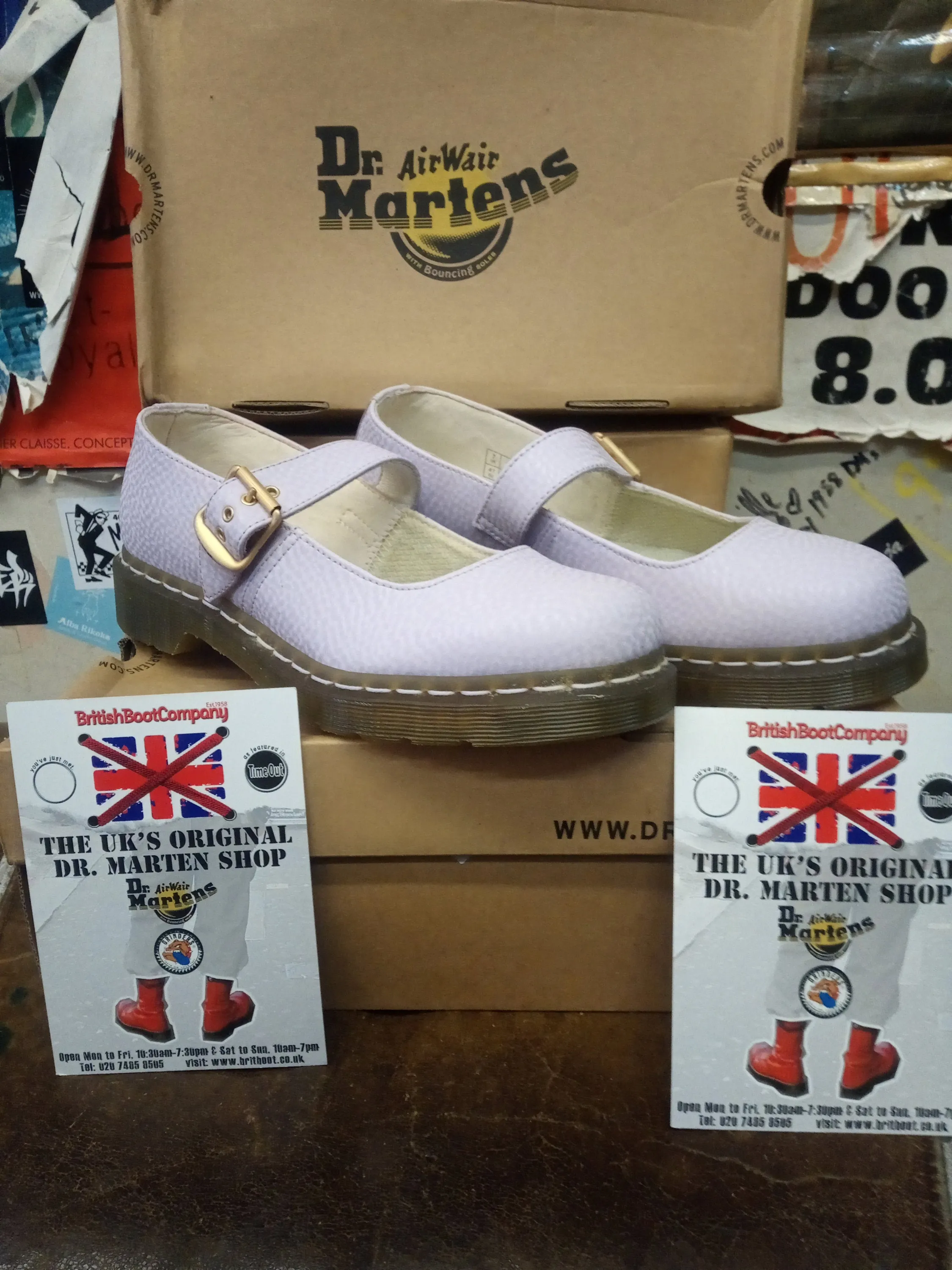 Dr Martens Mary Jane Lilac Leather Various Sizes