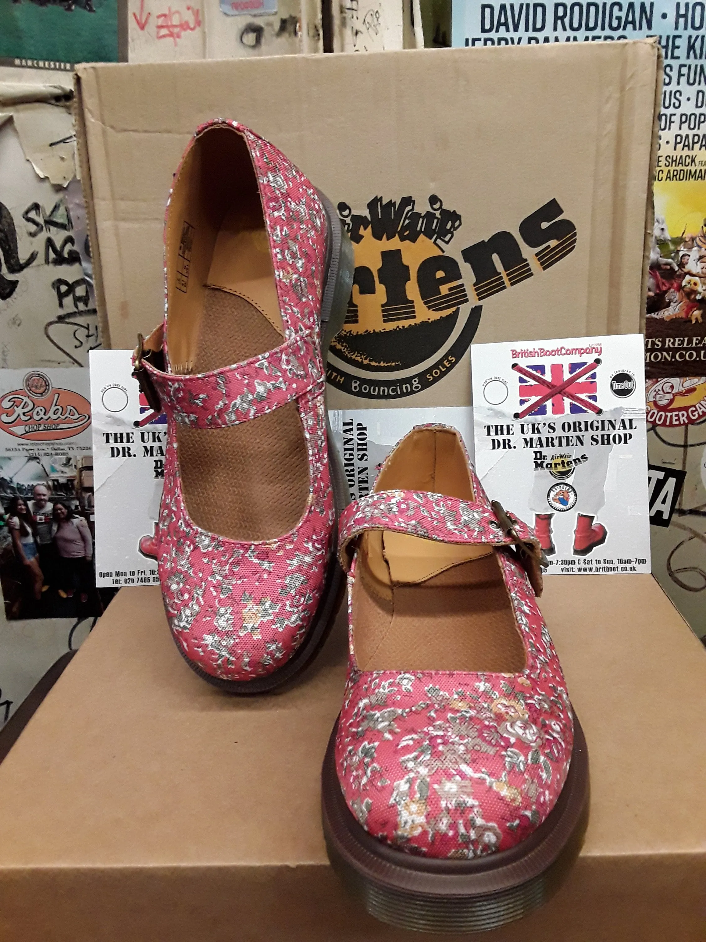 Dr Martens Mary Janes, Floral Fabric, Limited Edition, Various sizes