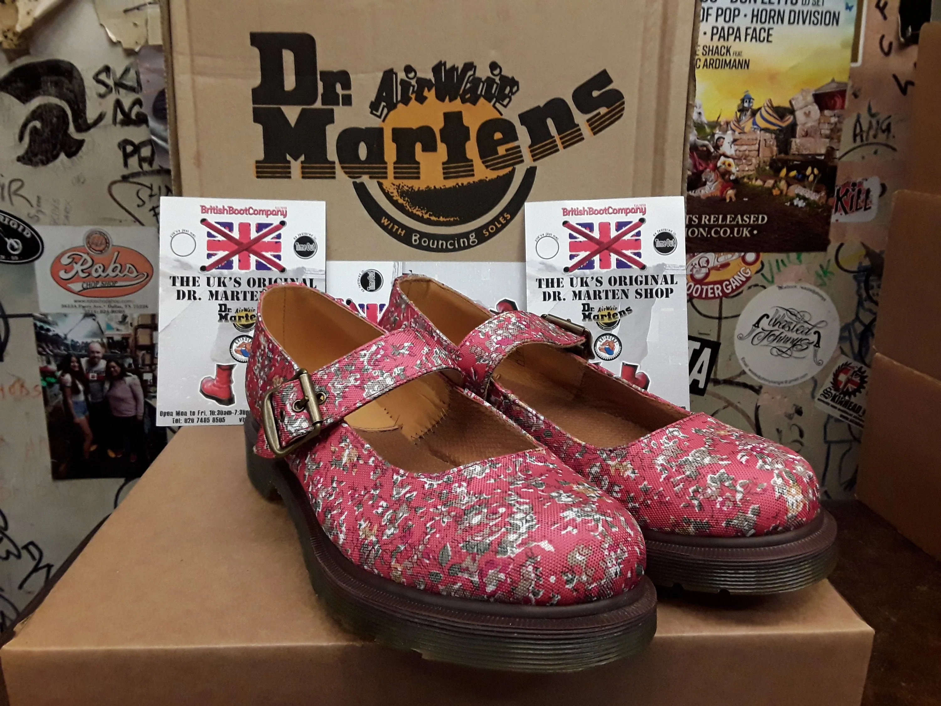 Dr Martens Mary Janes, Floral Fabric, Limited Edition, Various sizes