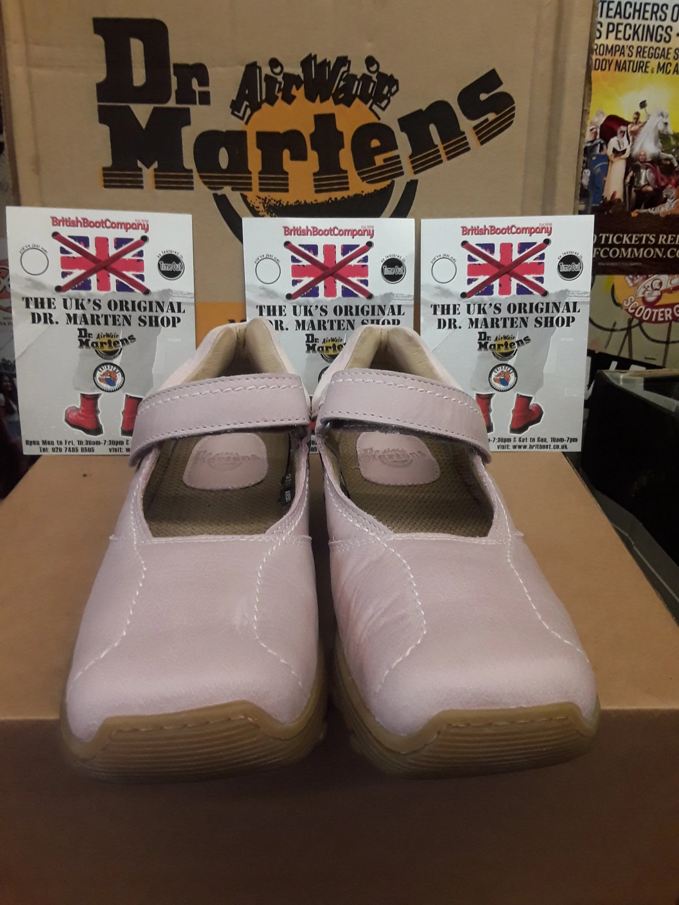 Dr Martens Mary Janes, size UK3 / pale pink soft leather, Limited Edition