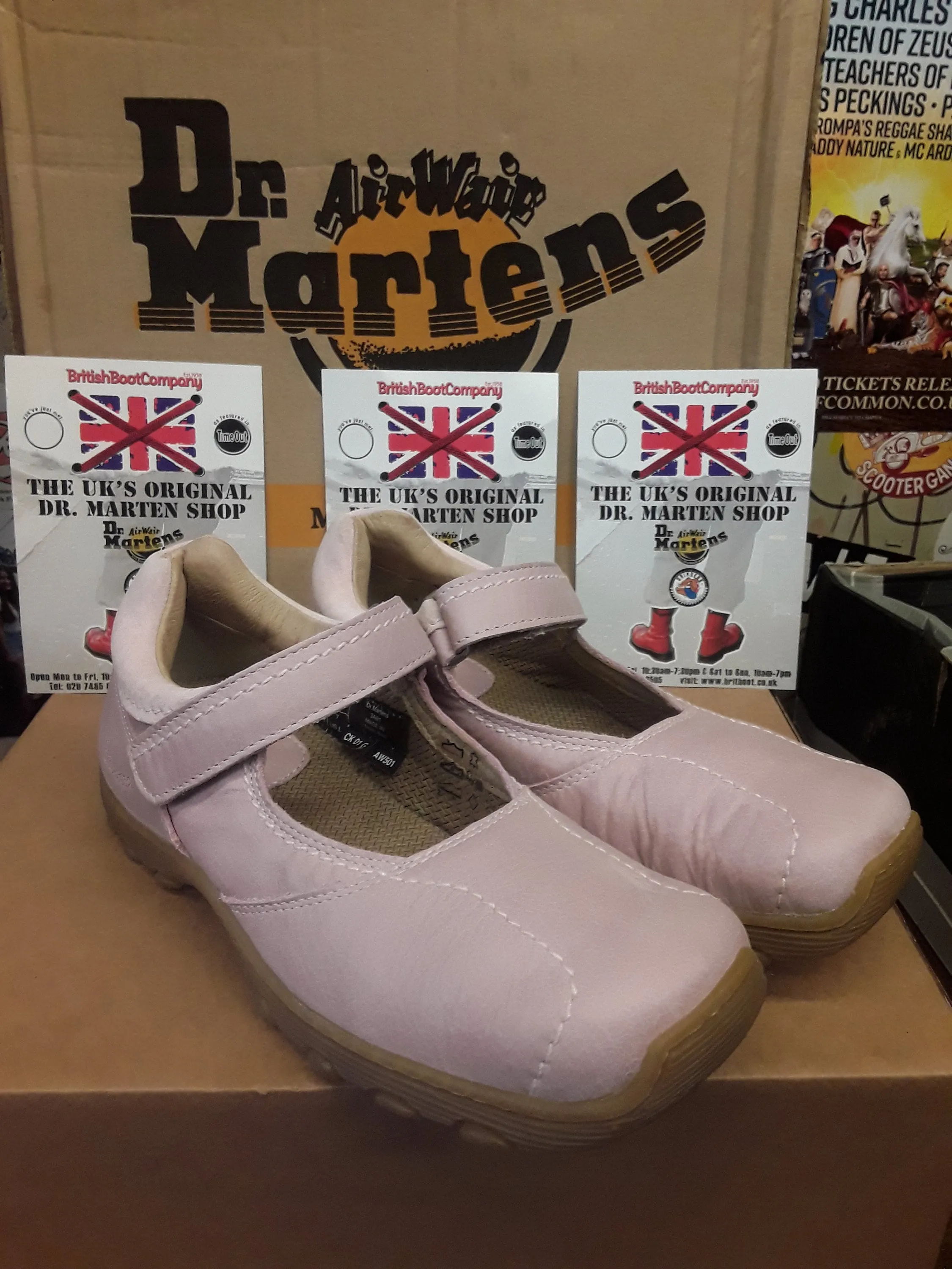 Dr Martens Mary Janes, size UK3 / pale pink soft leather, Limited Edition