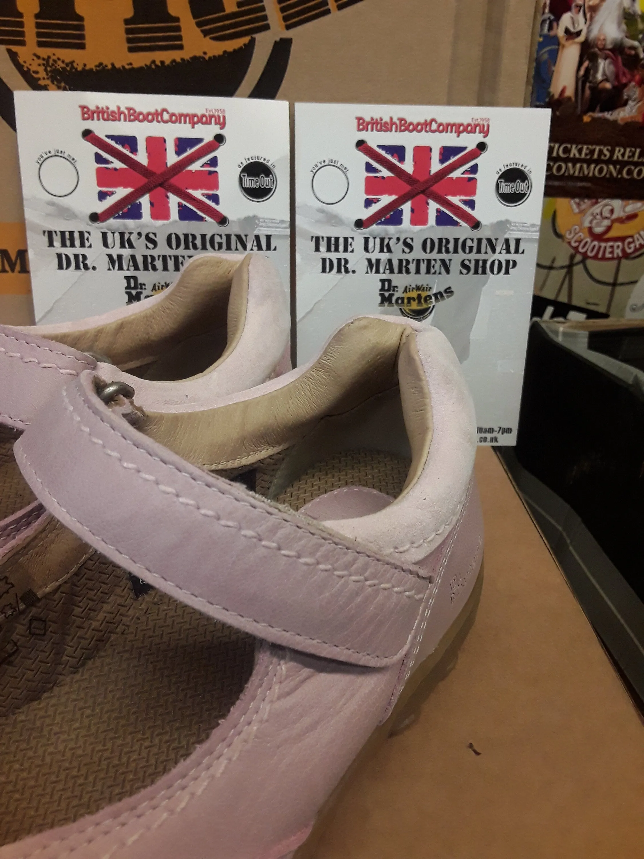 Dr Martens Mary Janes, size UK3 / pale pink soft leather, Limited Edition