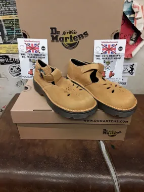 Dr Martens Punched Sandal / Size UK4 / Made in England / Mustard  8610