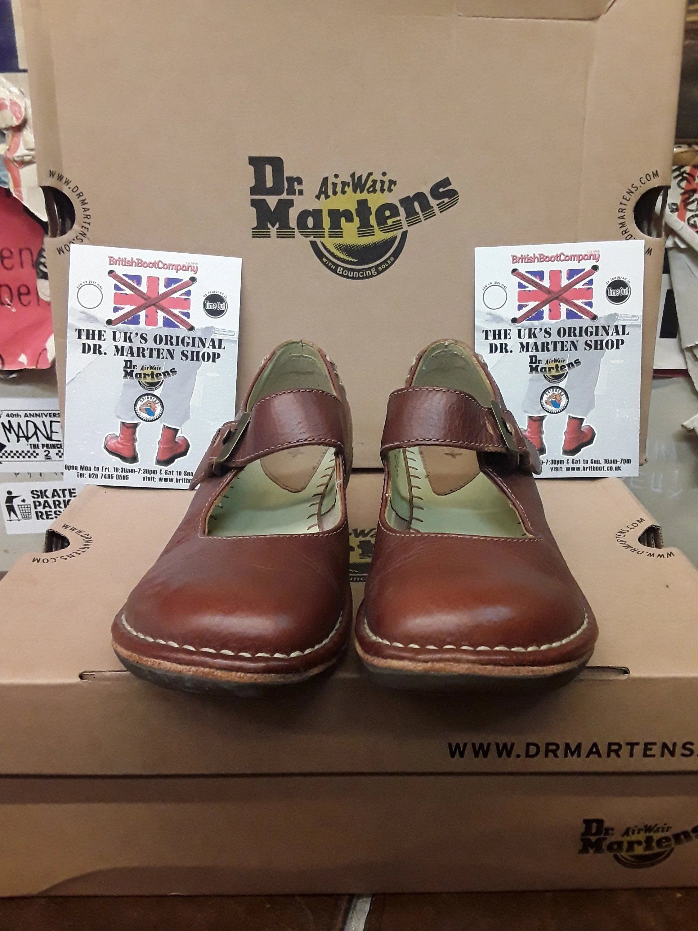 Dr Martens Tan Athena Mary Jane's Size 4