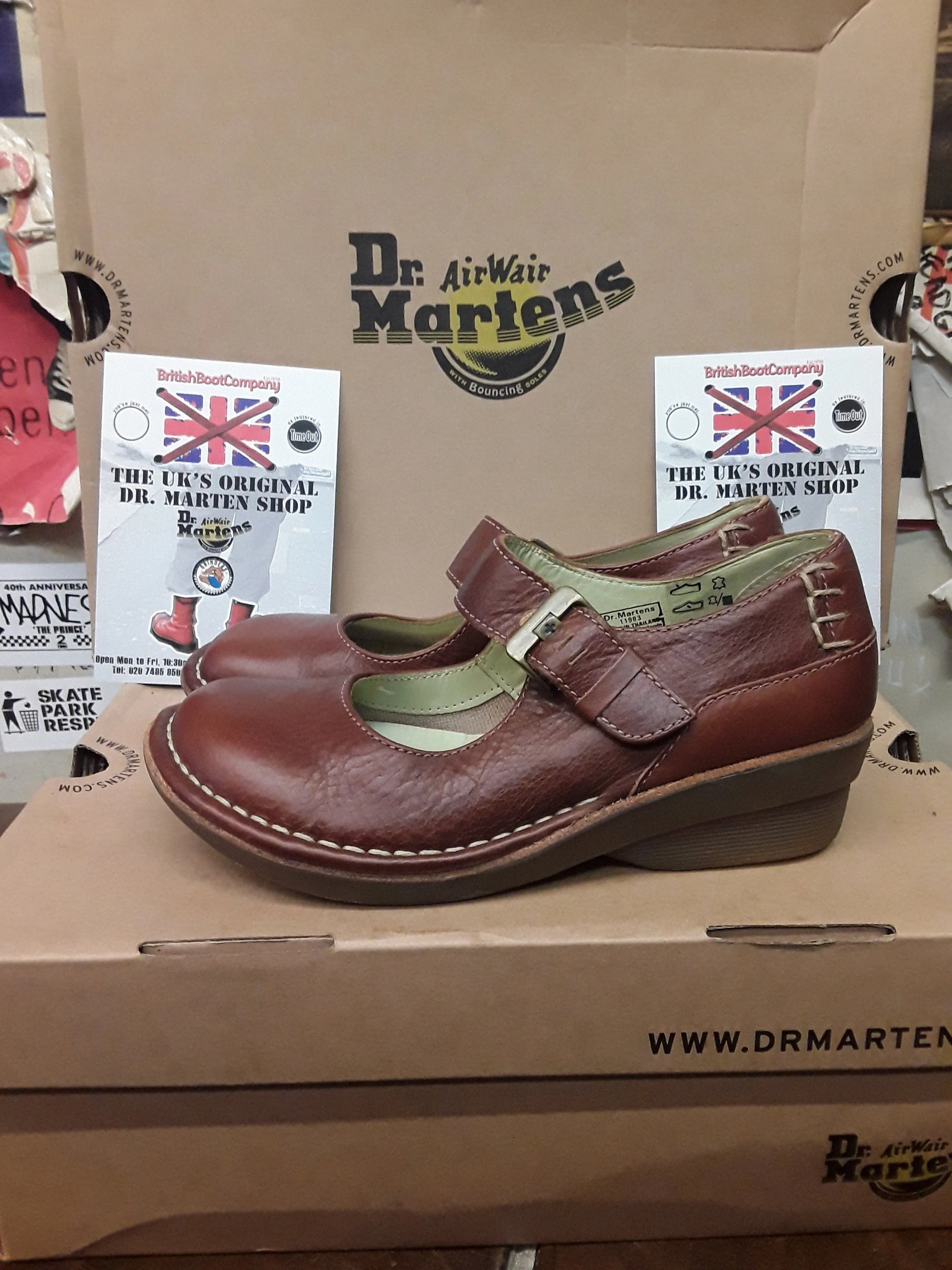 Dr Martens Tan Athena Mary Jane's Size 4