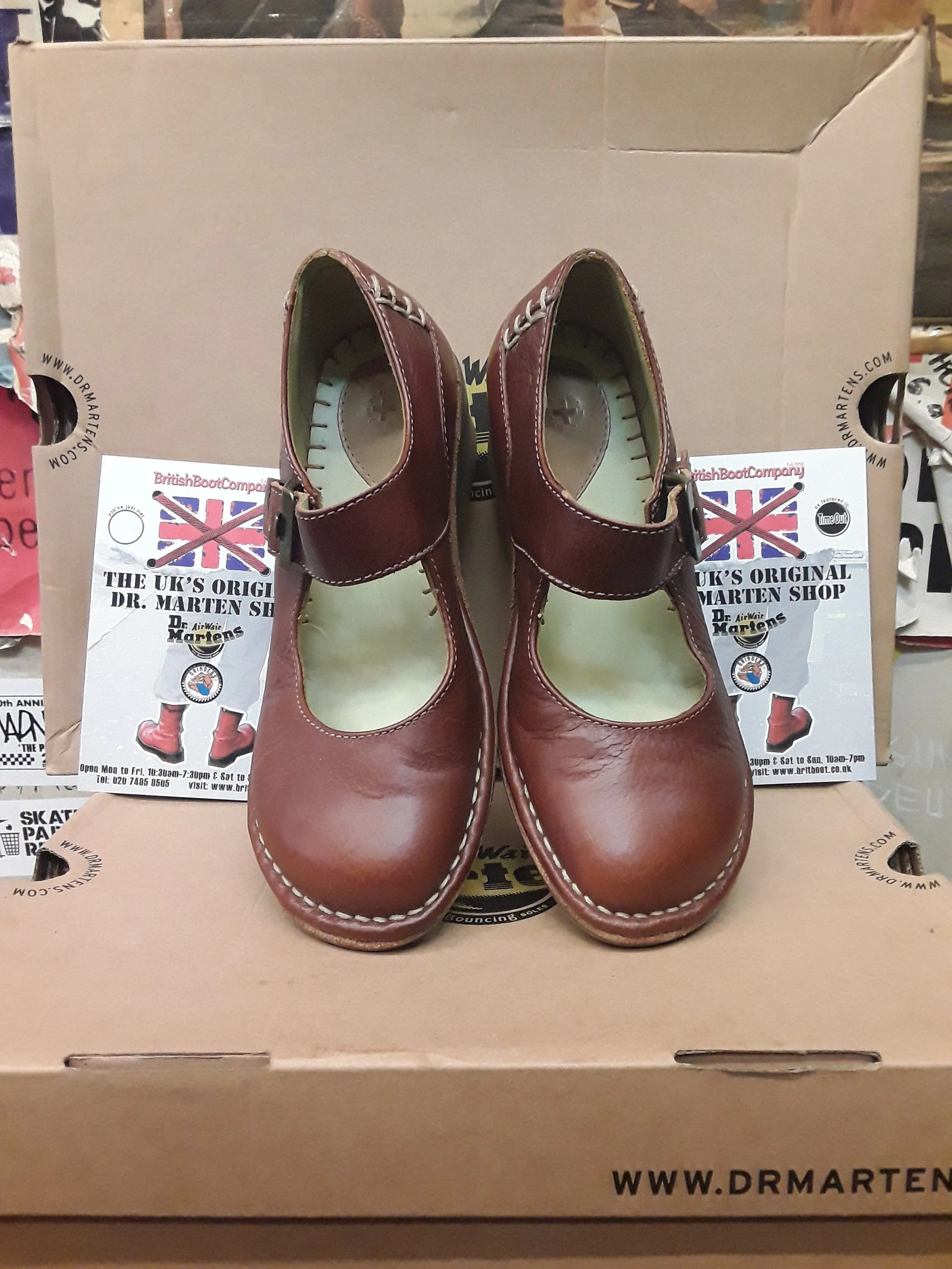 Dr Martens Tan Athena Mary Jane's Size 4