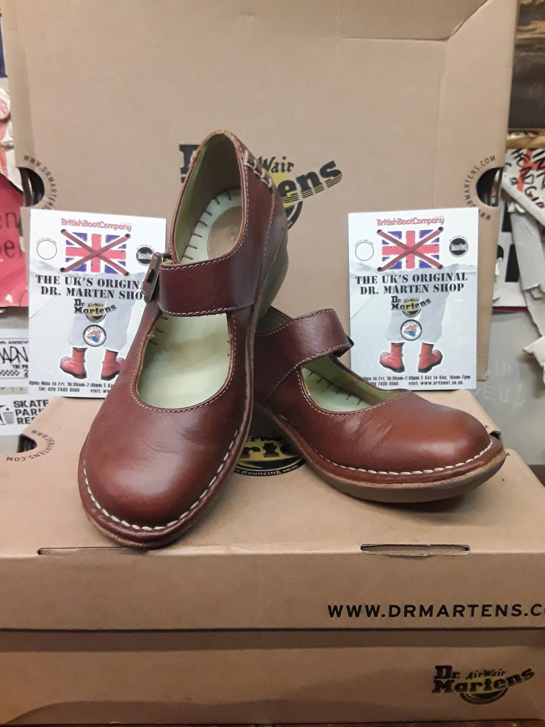 Dr Martens Tan Athena Mary Jane's Size 4