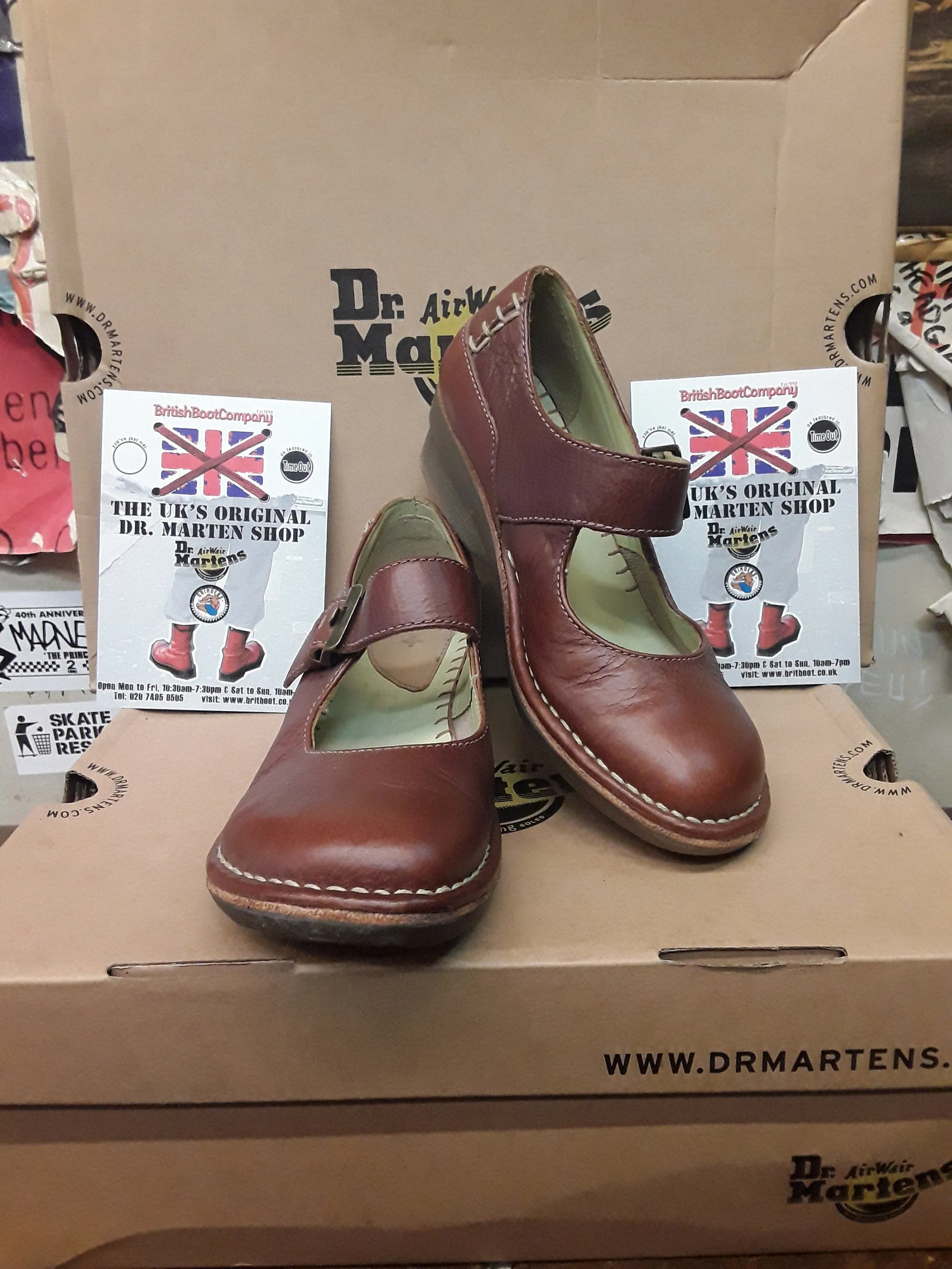 Dr Martens Tan Athena Mary Jane's Size 4