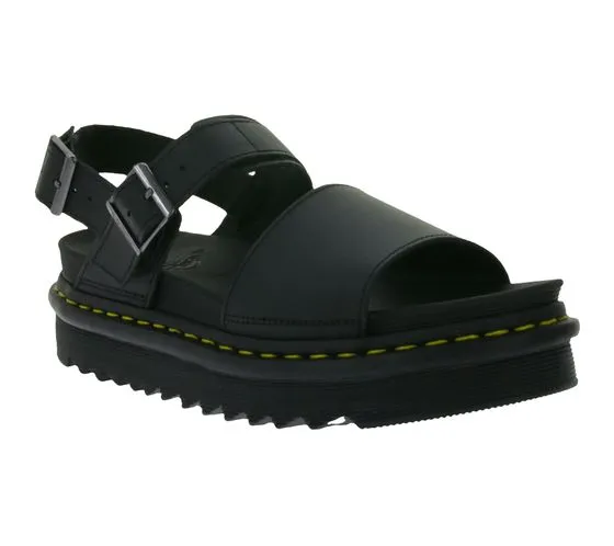 Dr. Martens Voss Hydro sandalo con plateau da donna, sandalo con cinturino per tutti i giorni 24233001 nero