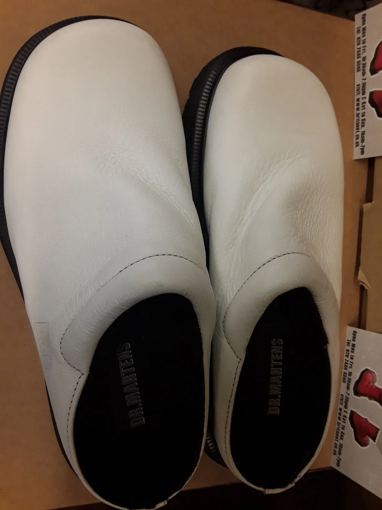 Dr Martens White Mule Made in England Size 4