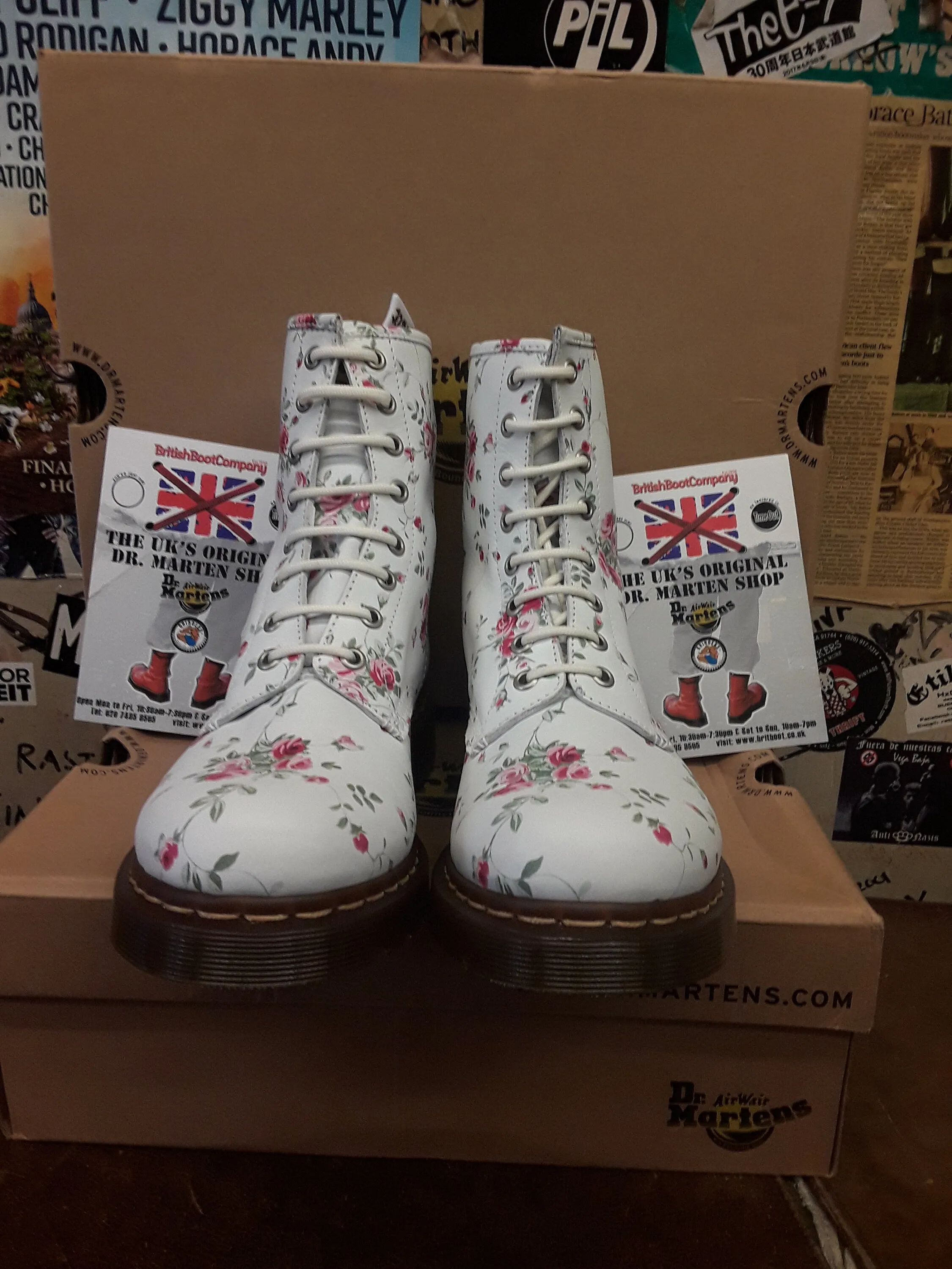 Dr Martens White Portland Rose 1460 Various Sizes