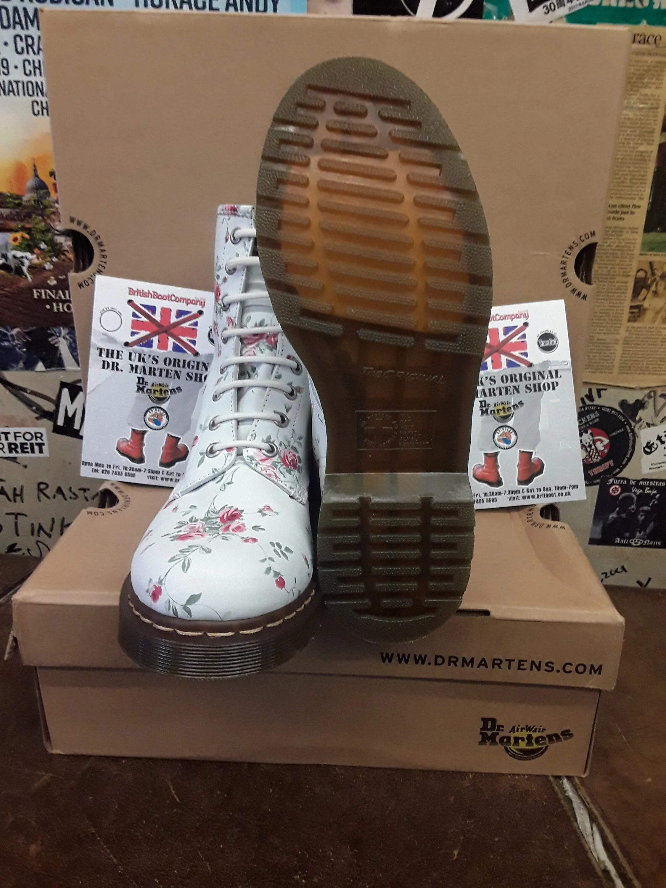 Dr Martens White Portland Rose 1460 Various Sizes