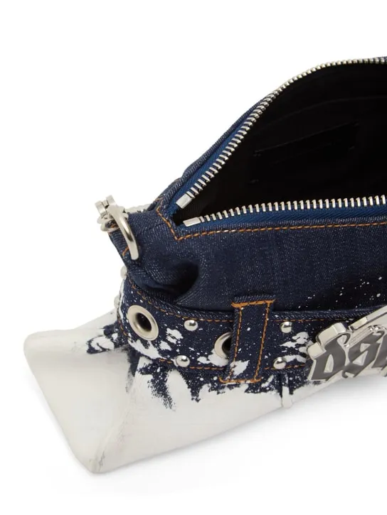 Dsquared2   Gothic denim shoulder bag 