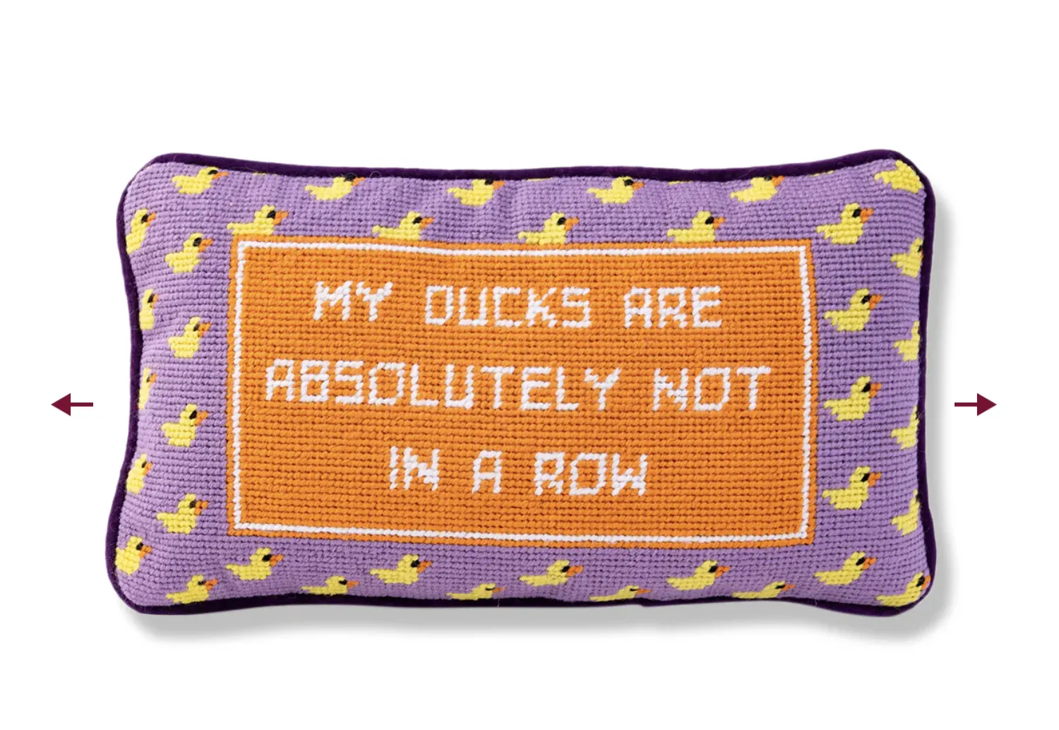 Ducks in a Row Needlepoint Pillow