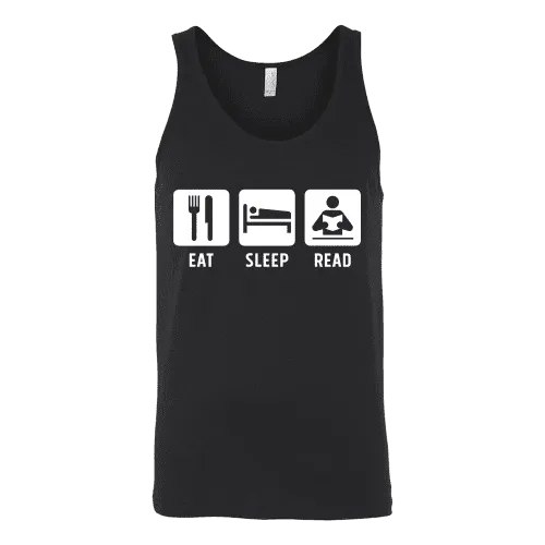 Eat, Sleep, Read Unisex Tank