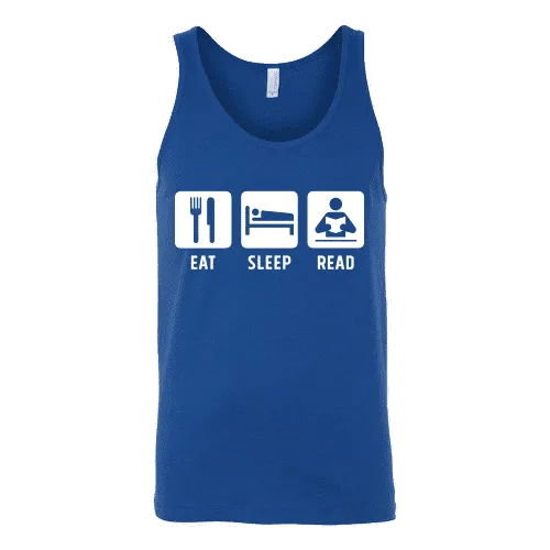 Eat, Sleep, Read Unisex Tank