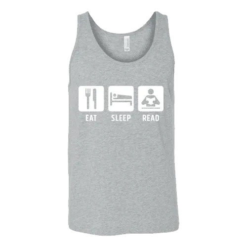 Eat, Sleep, Read Unisex Tank