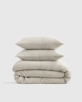 European Linen Chambray Duvet Cover Set